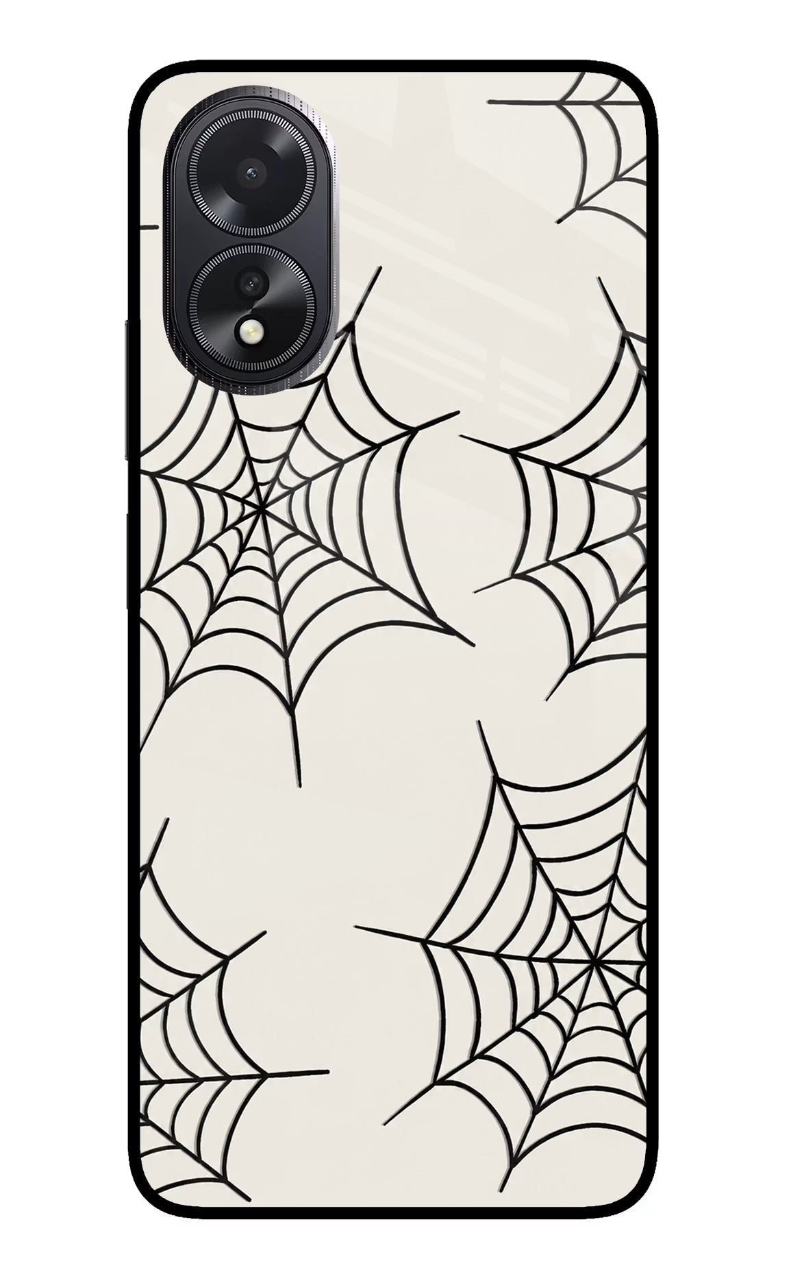 Spider Web Oppo A18/Oppo A38 Glass Case Back Cover by Casekaro