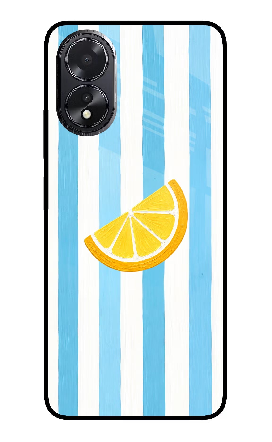 Summer Lemon Oppo A18/Oppo A38 Glass Case Back Cover by Casekaro