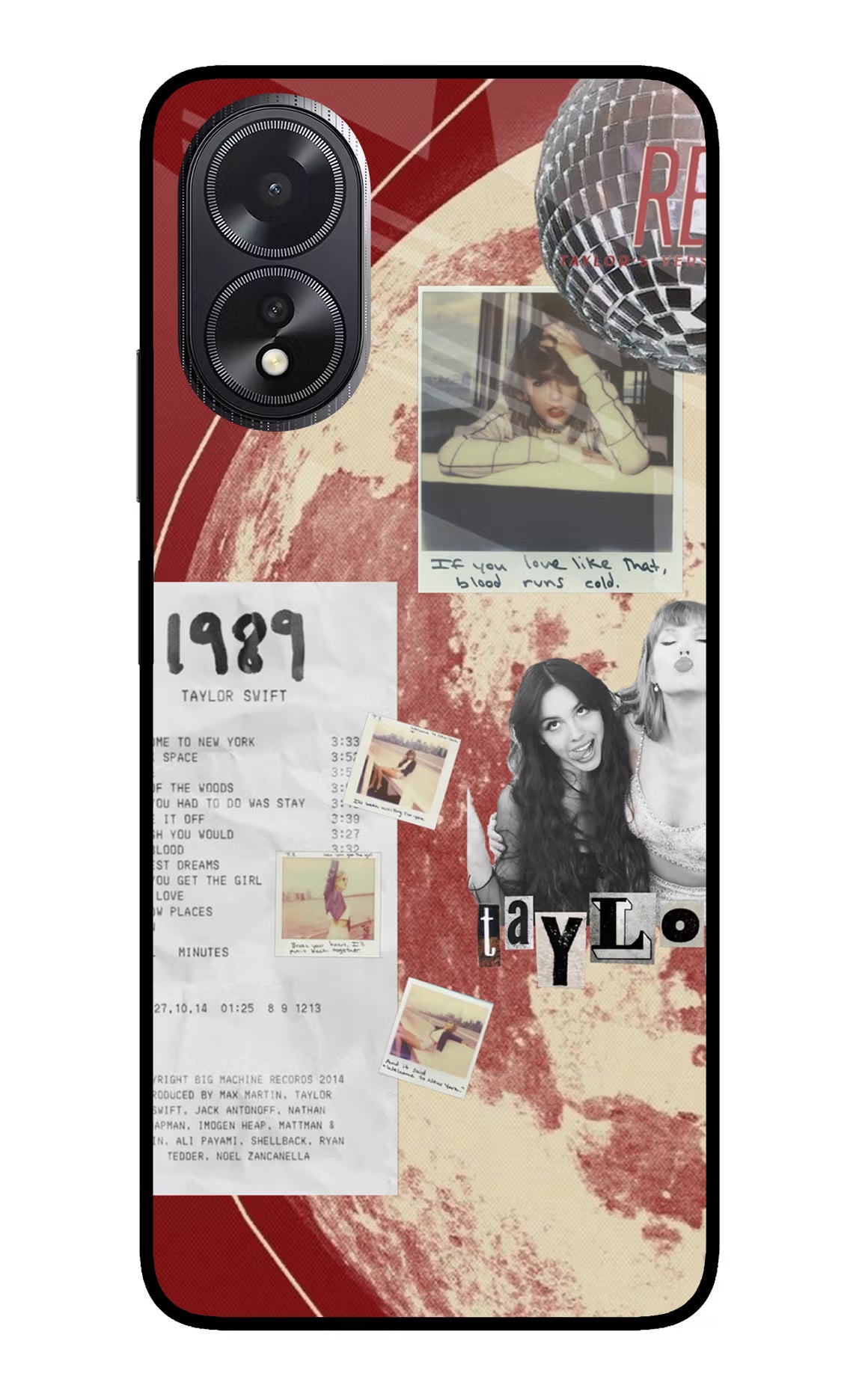 Taylor Swift Oppo A18/Oppo A38 Glass Case Back Cover by Casekaro