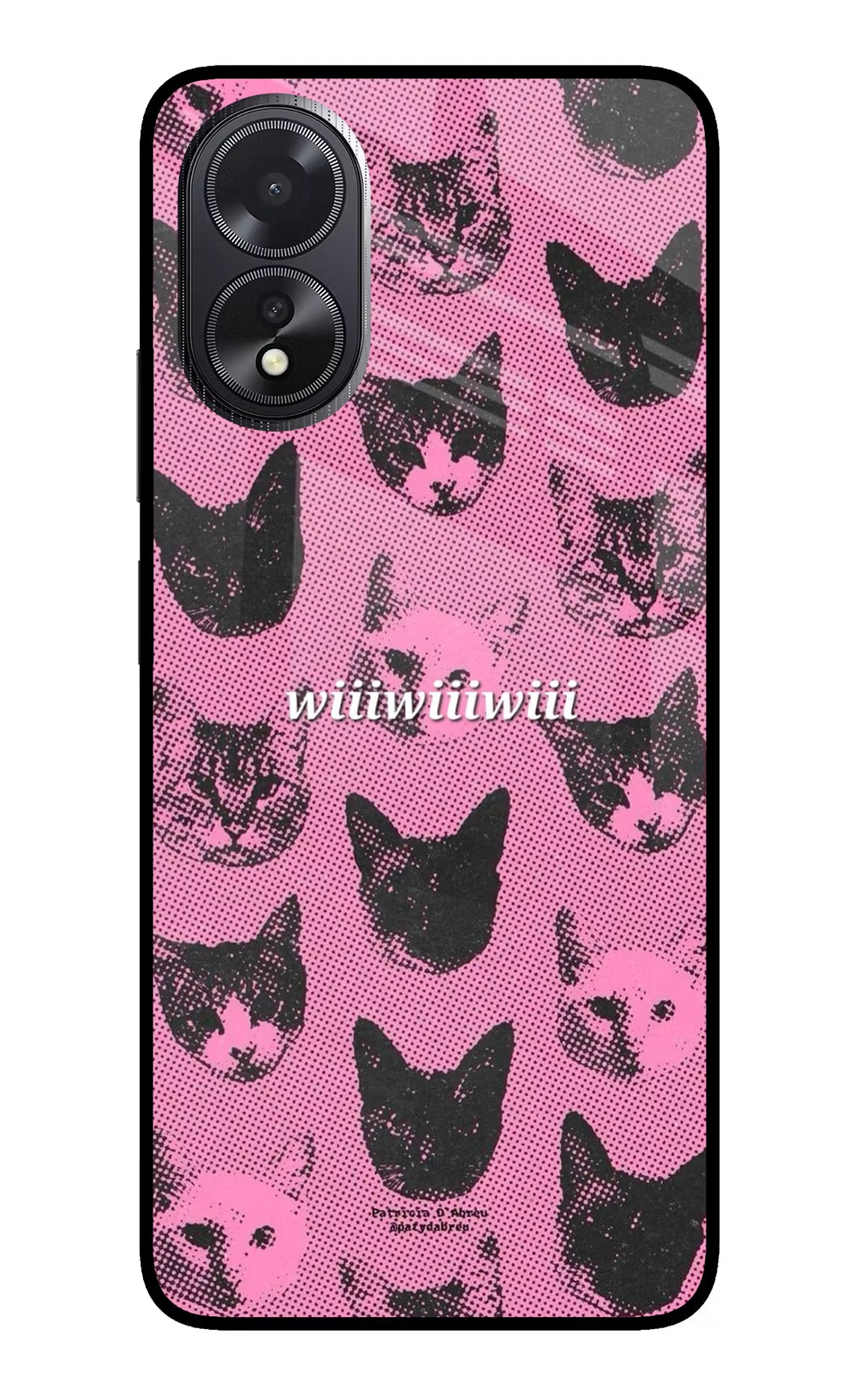 Pink Cats Oppo A18/Oppo A38 Glass Case Back Cover by Casekaro