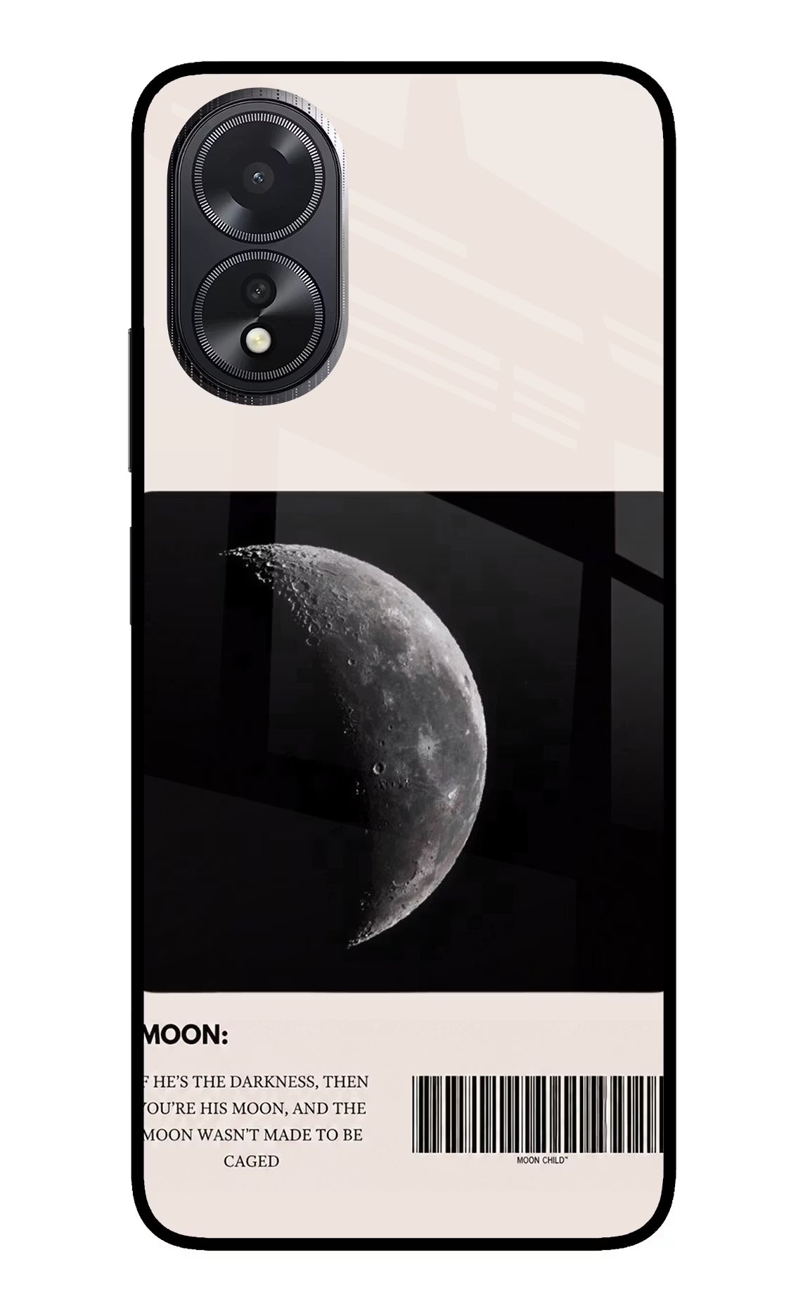 Moon Phase Oppo A18/Oppo A38 Glass Case Back Cover by Casekaro