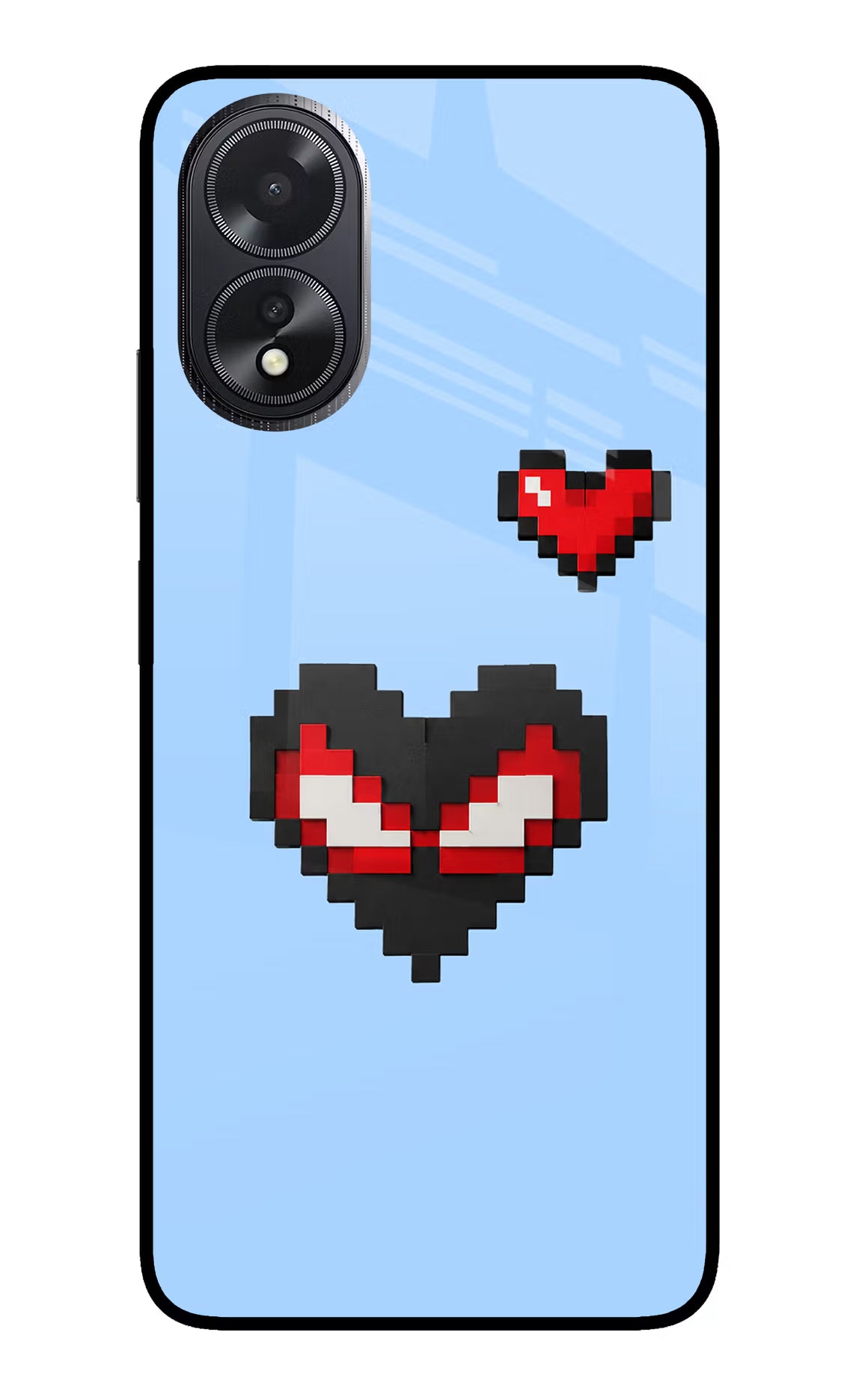Peter Heart Oppo A18/Oppo A38 Glass Case Back Cover by Casekaro
