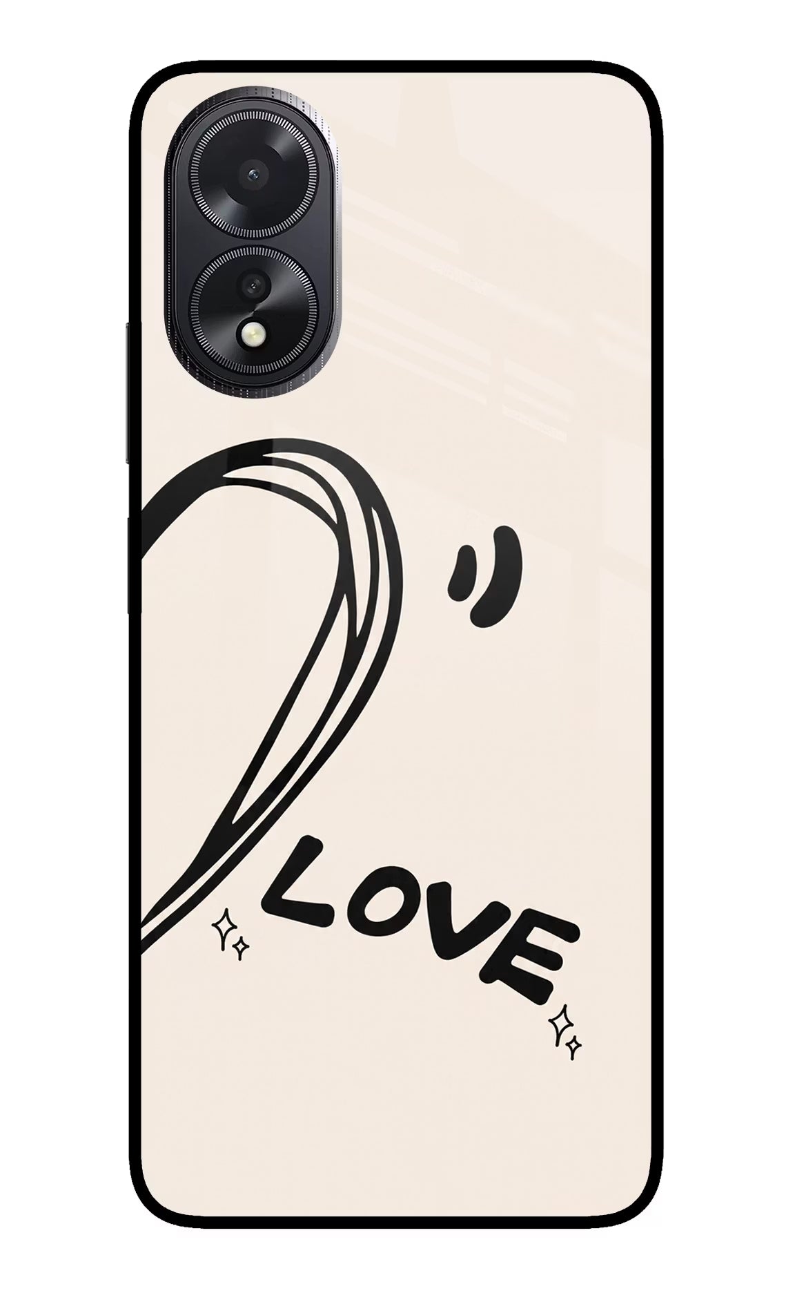 Soul Line Oppo A18/Oppo A38 Glass Case Back Cover by Casekaro