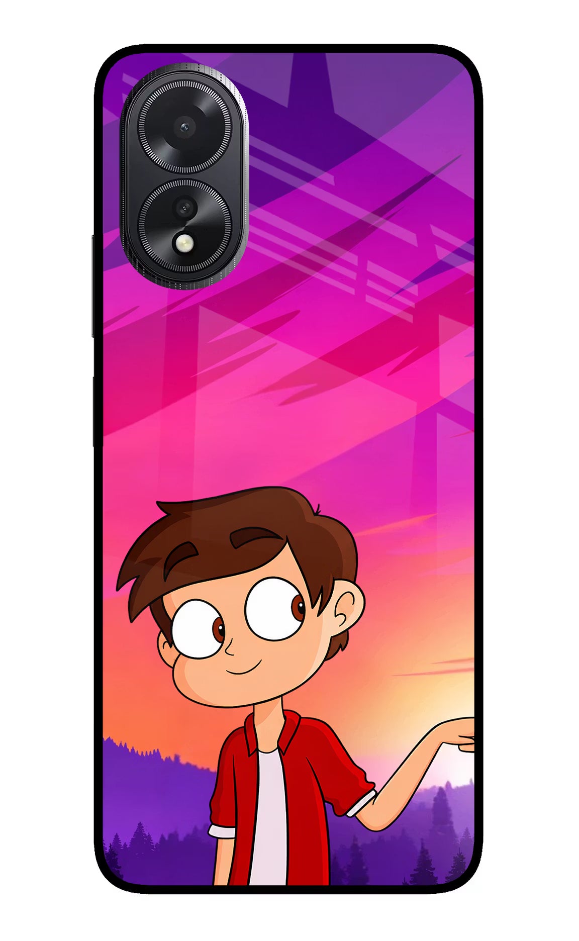 Marco Sunset Oppo A18/Oppo A38 Glass Case Back Cover by Casekaro