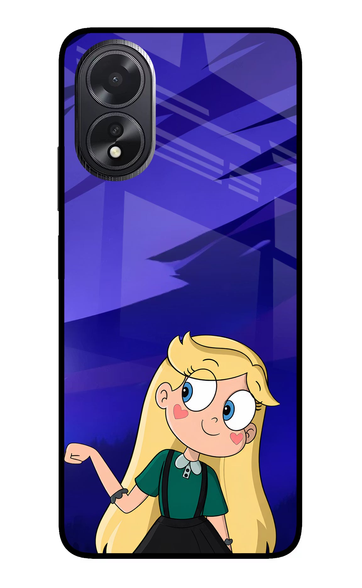 Star Glow Oppo A18/Oppo A38 Glass Case Back Cover by Casekaro