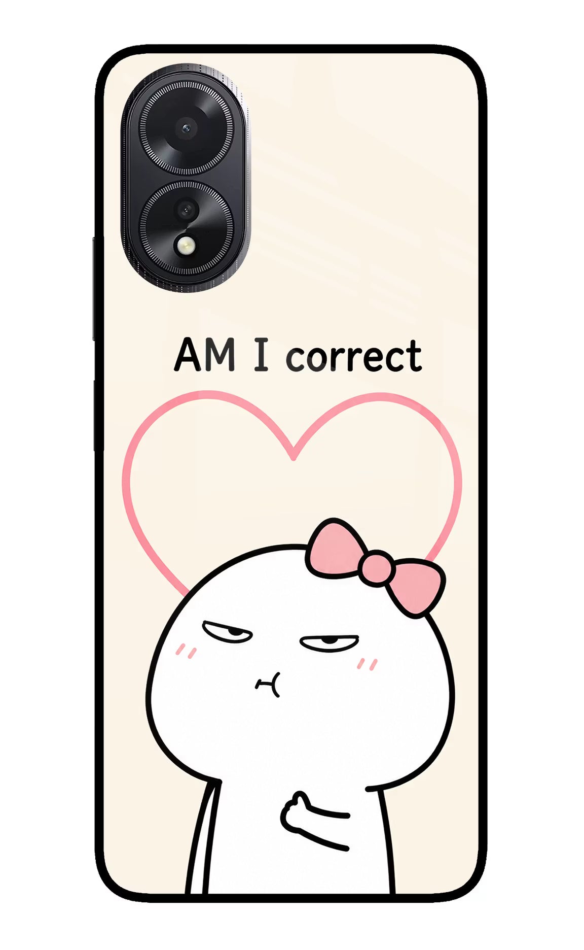 Always Right Oppo A18/Oppo A38 Glass Case Back Cover by Casekaro