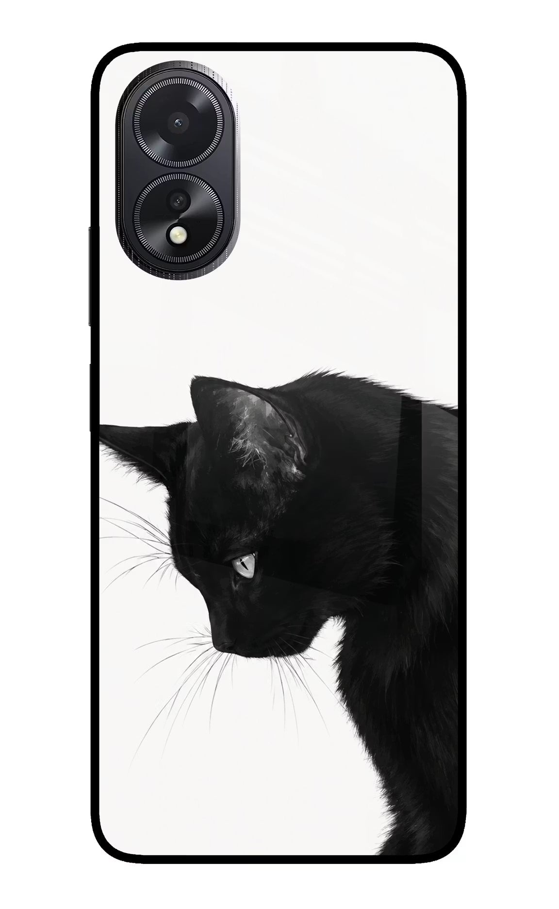 Shadow Gaze Oppo A18/Oppo A38 Glass Case Back Cover by Casekaro