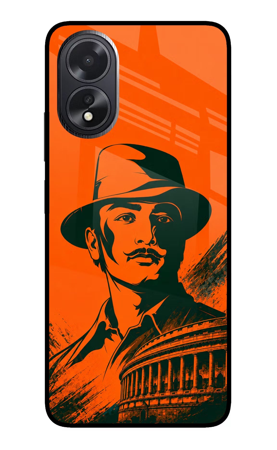Bhagat Singh Legacy Oppo A18/Oppo A38 Glass Case Back Cover by Casekaro
