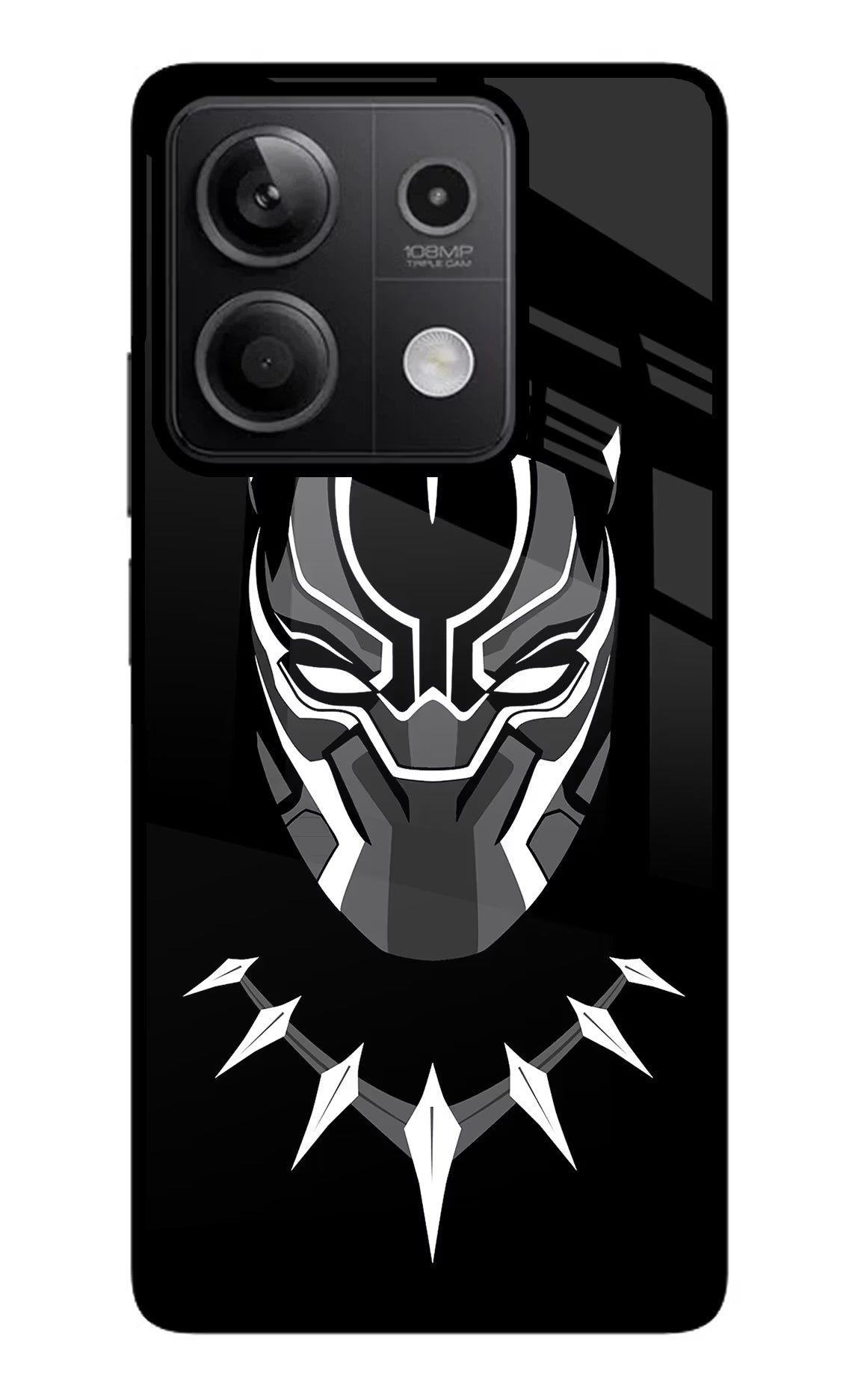 Black Panther Redmi Note 13 5G Glass Case Back Cover by Casekaro