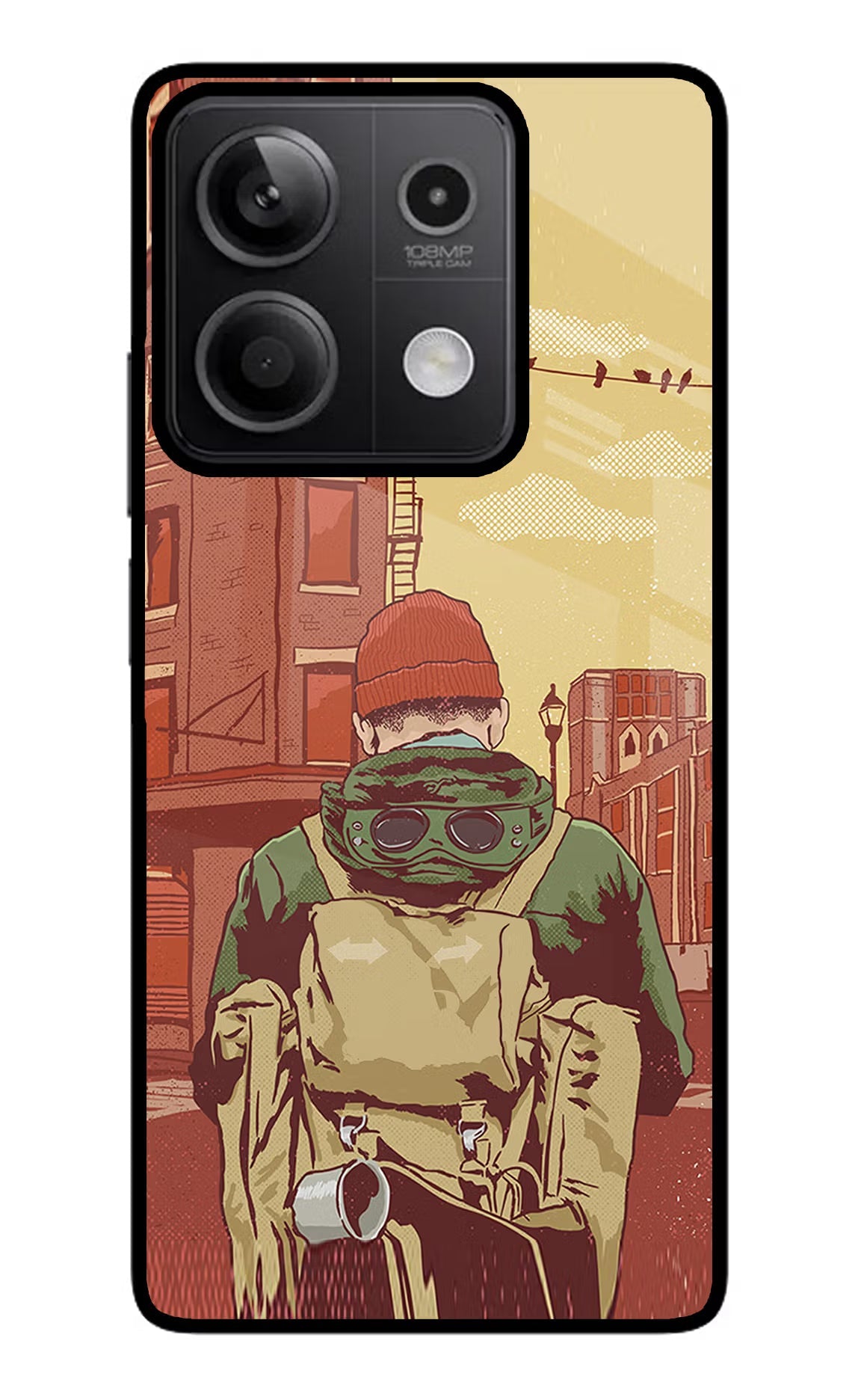 Adventurous Redmi Note 13 5G Glass Case Back Cover by Casekaro