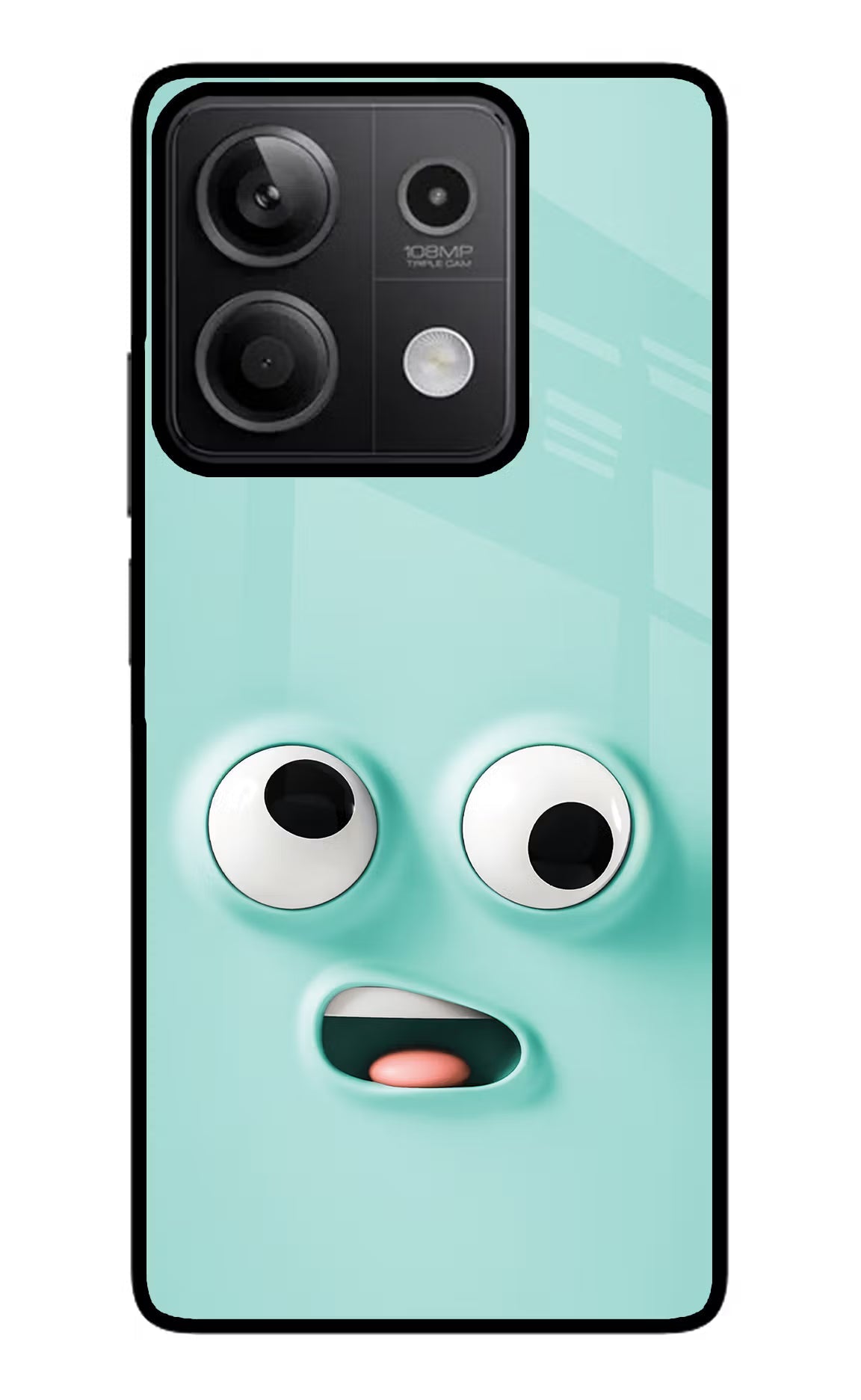 Funny Cartoon Redmi Note 13 5G Glass Case Back Cover by Casekaro