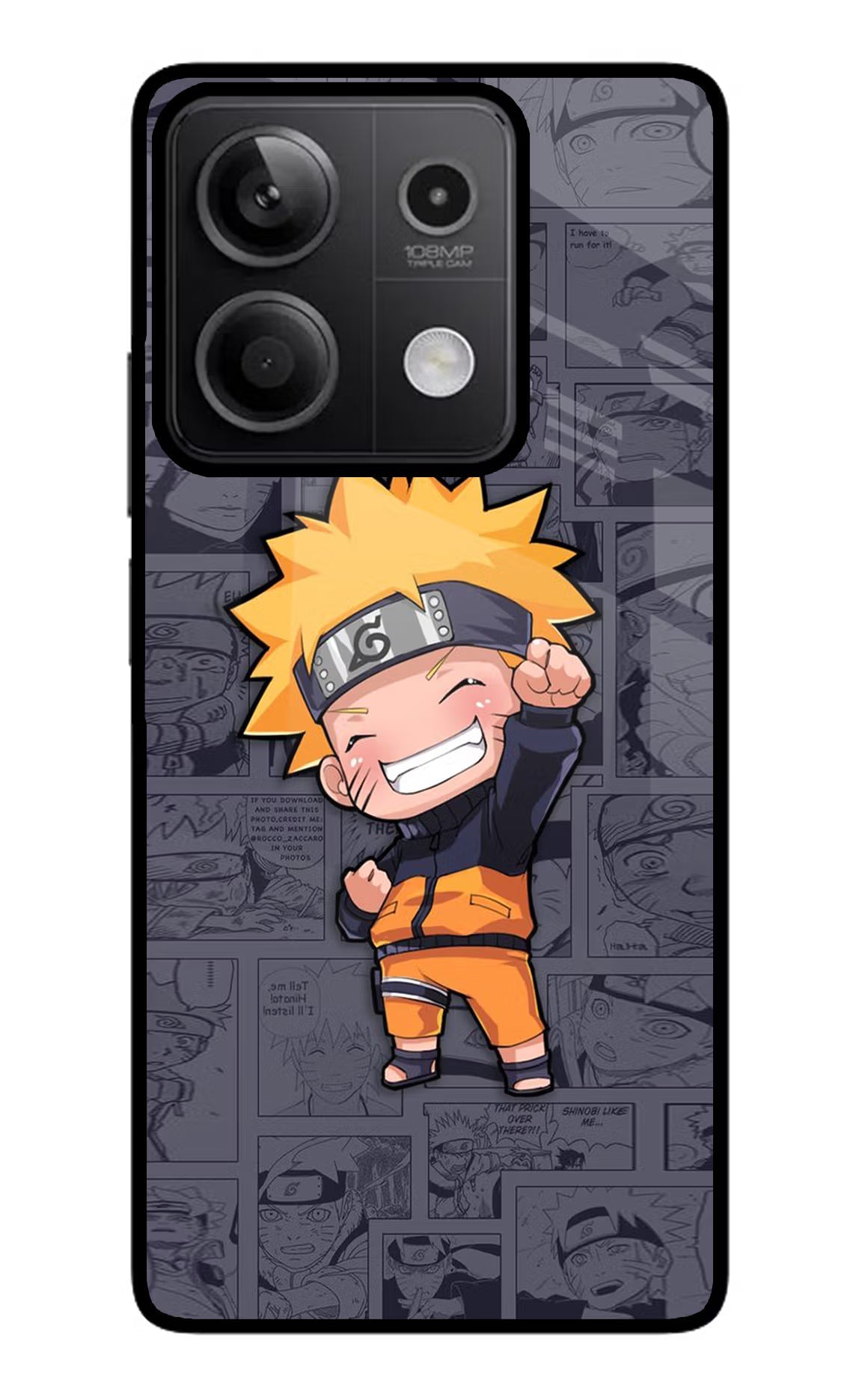 Chota Naruto Redmi Note 13 5G Glass Case Back Cover by Casekaro