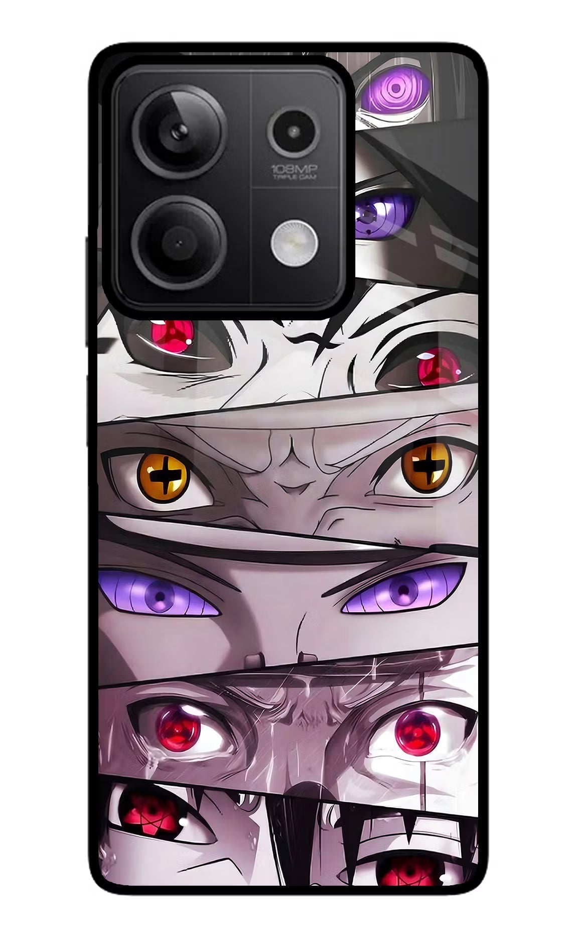 Naruto Anime Redmi Note 13 5G Glass Case Back Cover by Casekaro