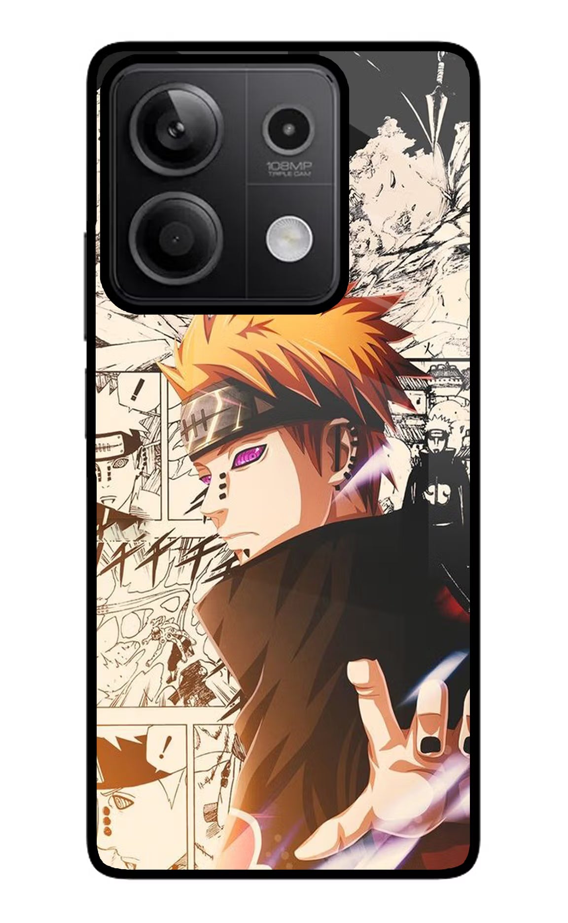 Pain Anime Redmi Note 13 5G Glass Case Back Cover by Casekaro