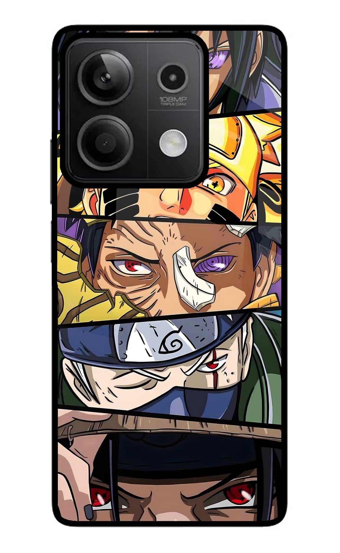 Naruto Character Redmi Note 13 5G Glass Case Back Cover by Casekaro