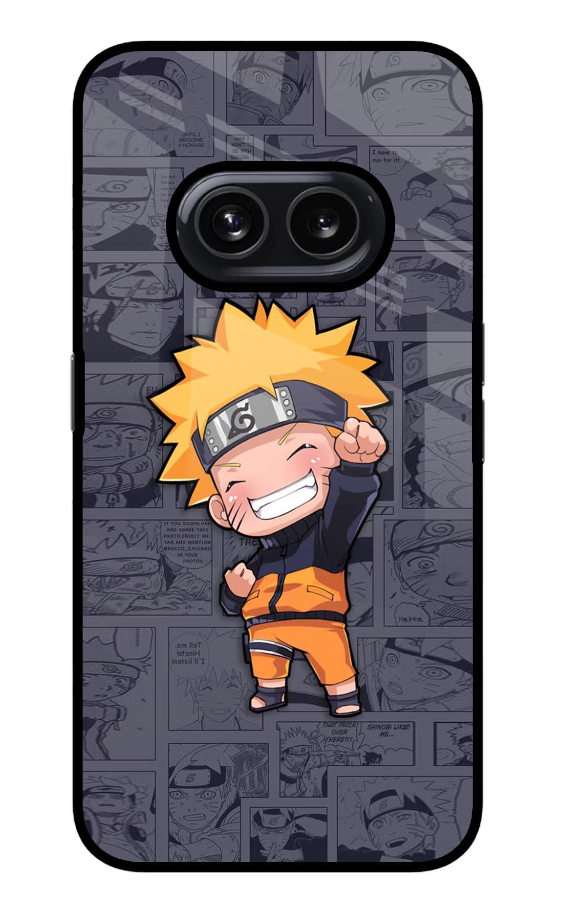 Chota Naruto Nothing Phone 2A Glass Case Back Cover by Casekaro