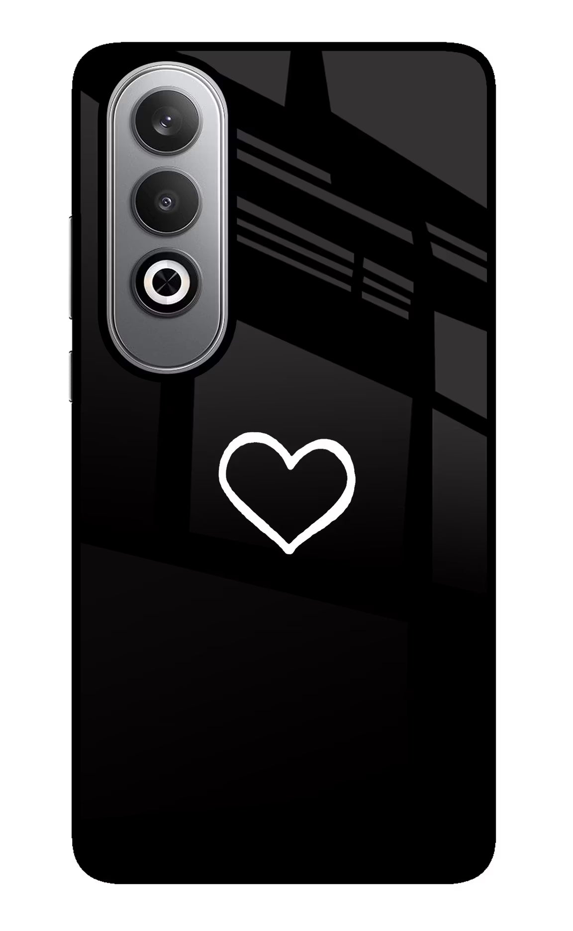 Heart Oneplus Nord CE4 Glass Case Back Cover by Casekaro
