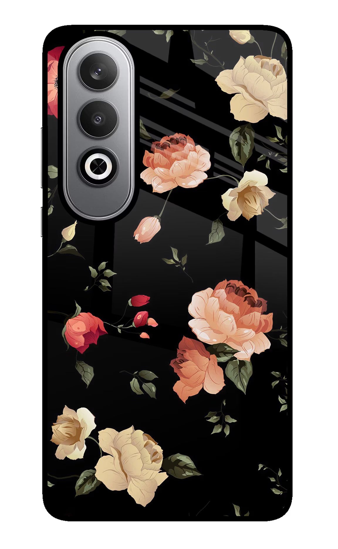 Flowers Oneplus Nord CE4 Glass Case Back Cover by Casekaro