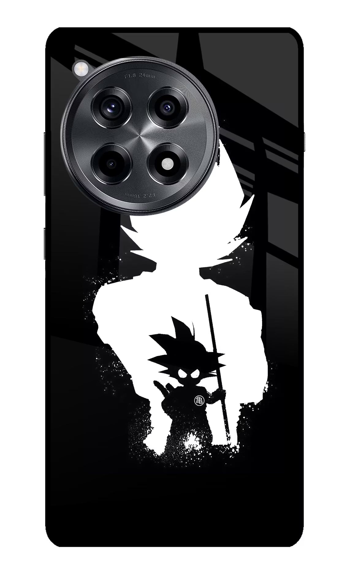 Goku Shadow OnePlus 12R Glass Case Back Cover by Casekaro