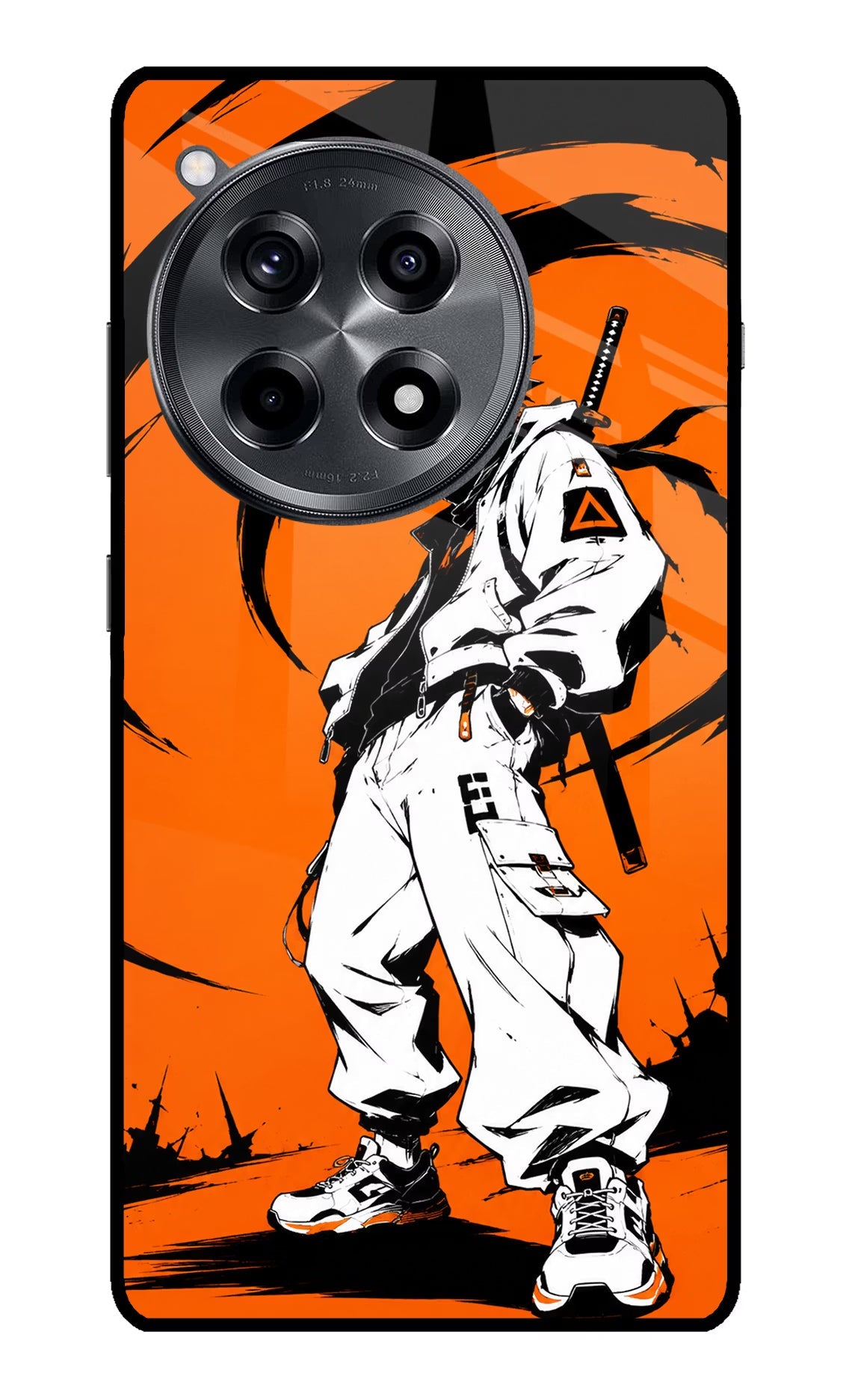 Street Samurai  OnePlus 12R Glass Case Back Cover by Casekaro