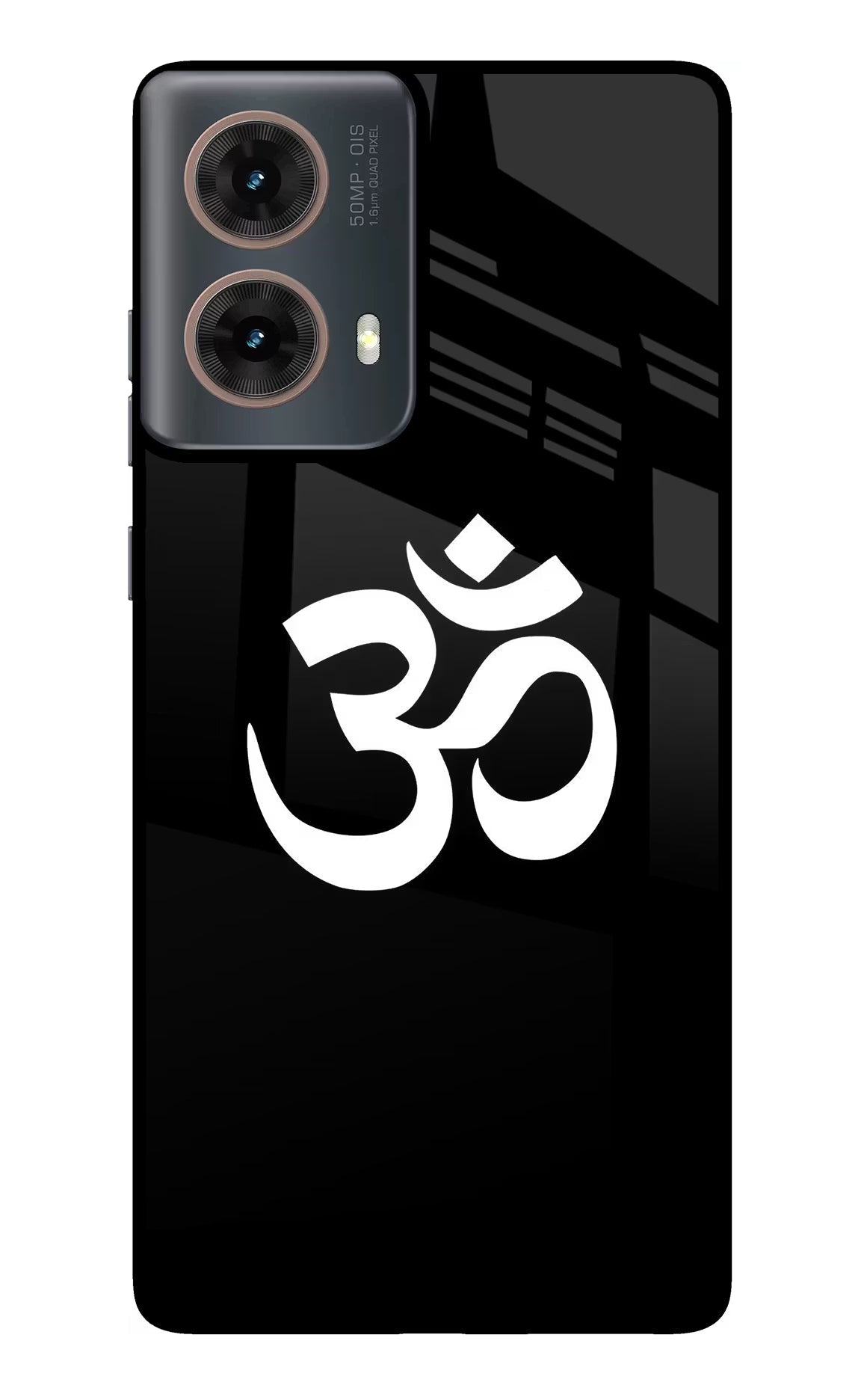 Om Motorola G85 Glass Case Back Cover by Casekaro