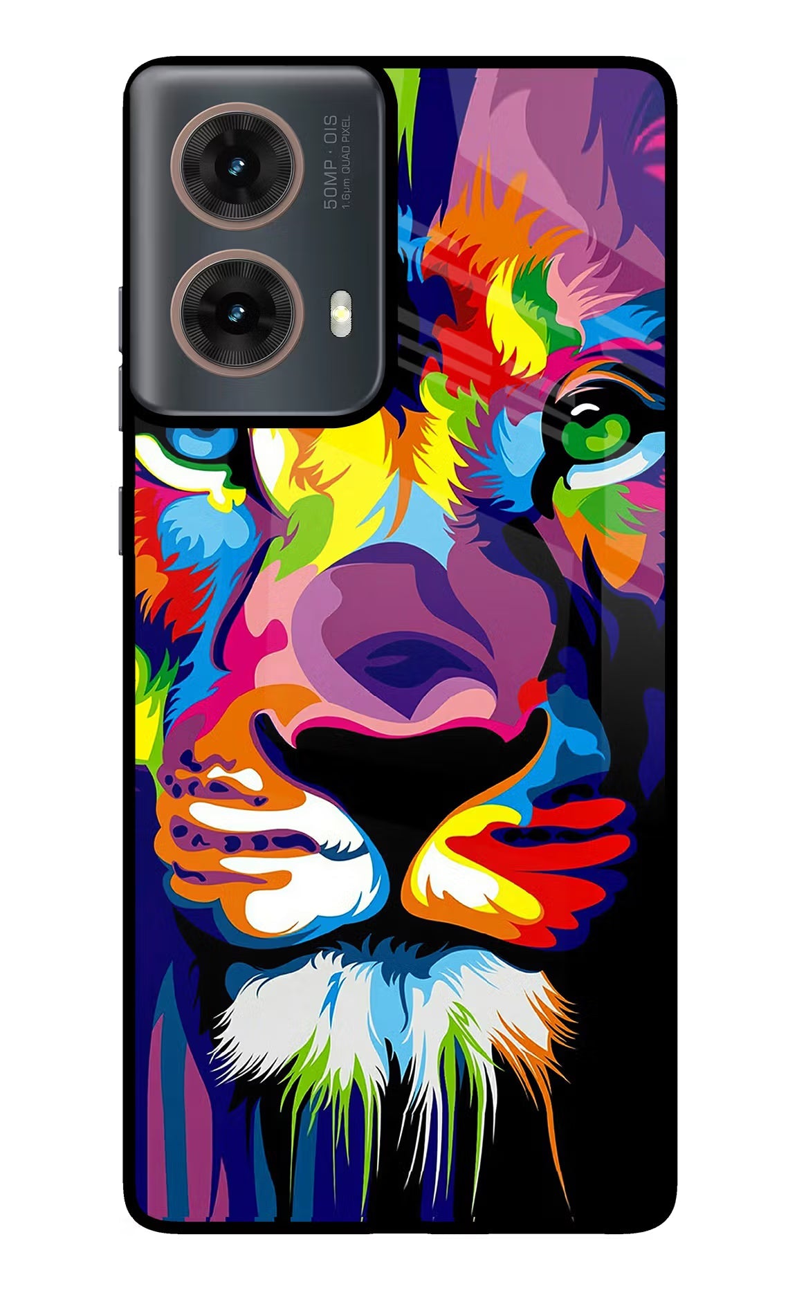 Lion Motorola G85 Glass Case Back Cover by Casekaro