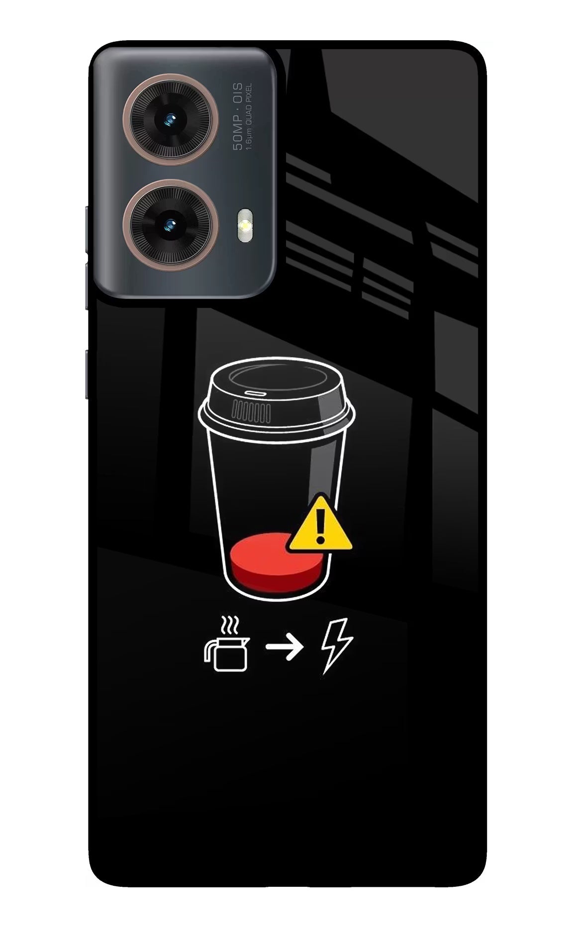 Coffee Motorola G85 Glass Case Back Cover by Casekaro