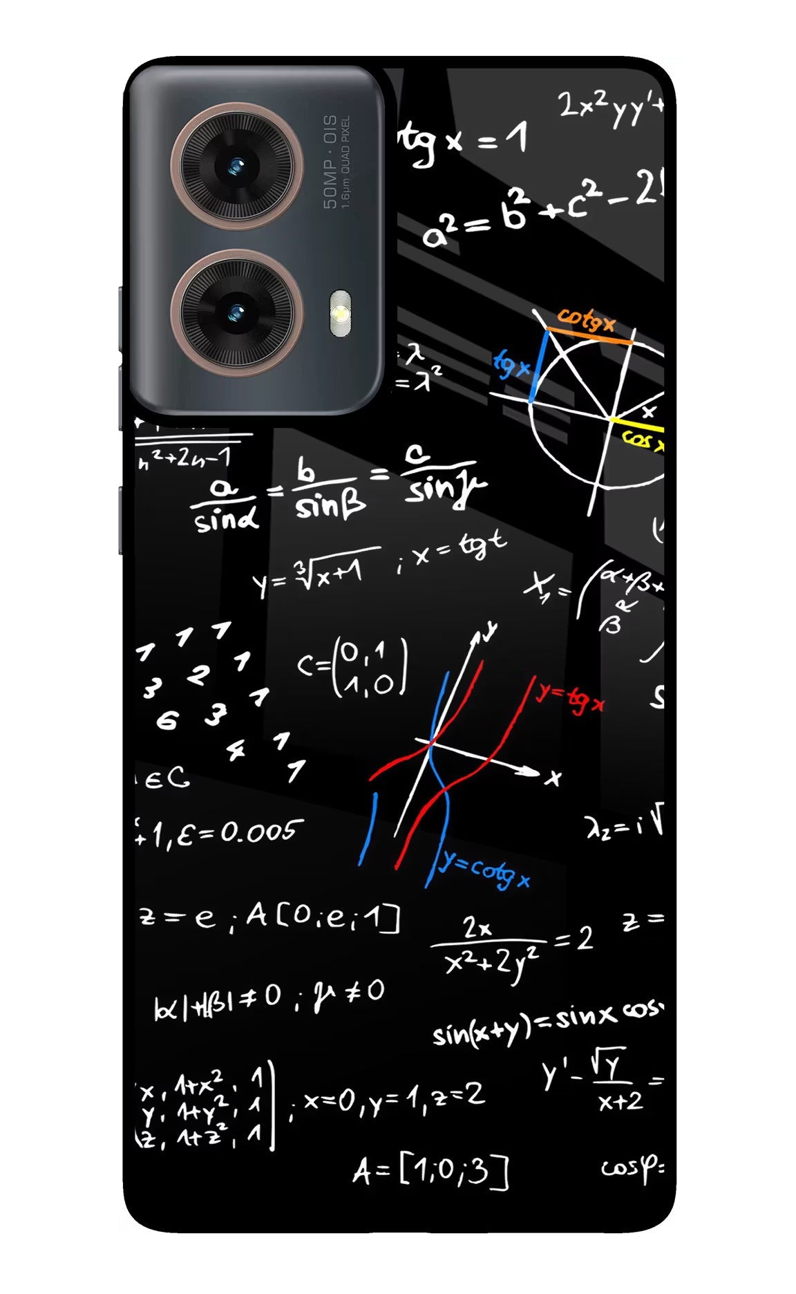Mathematics Formula Motorola G85 Glass Case Back Cover by Casekaro