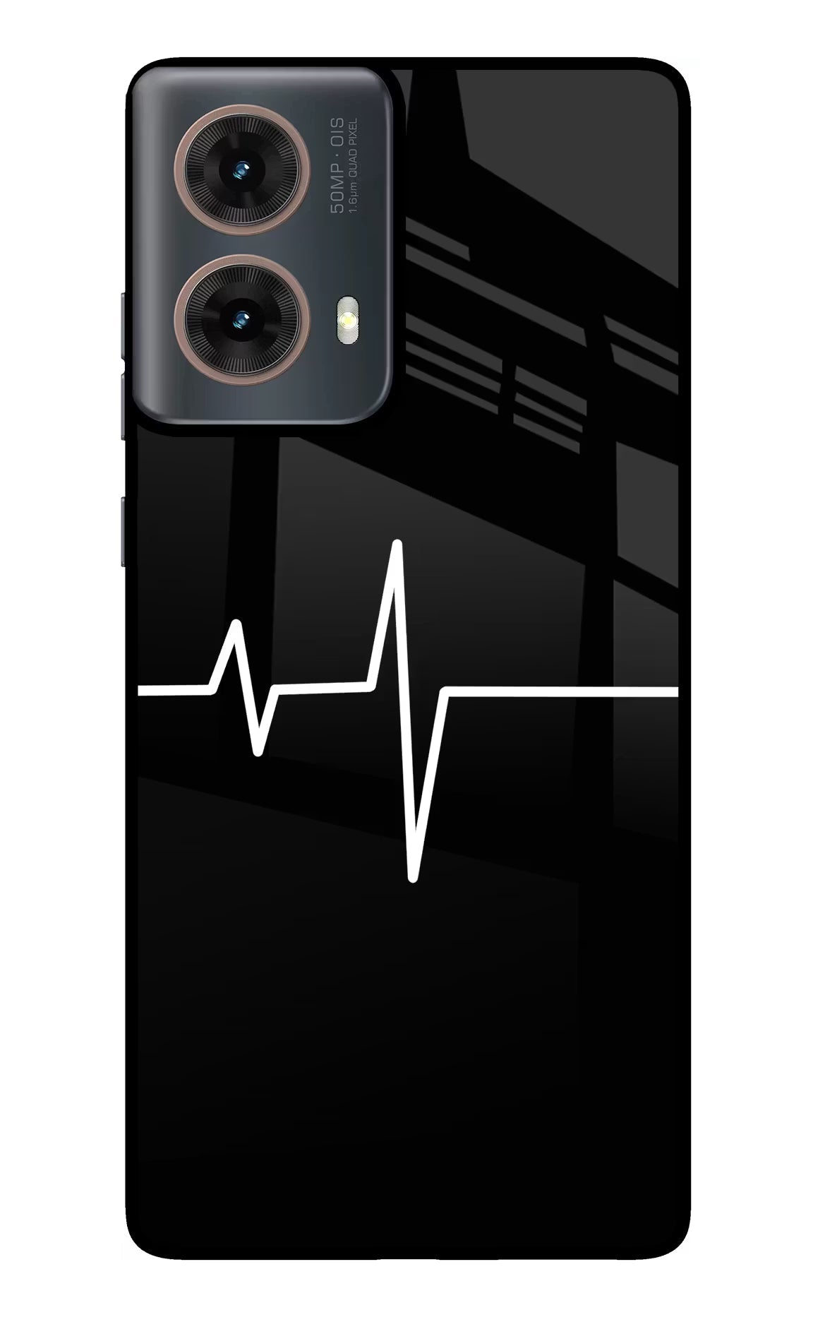 Heart Beats Motorola G85 Glass Case Back Cover by Casekaro