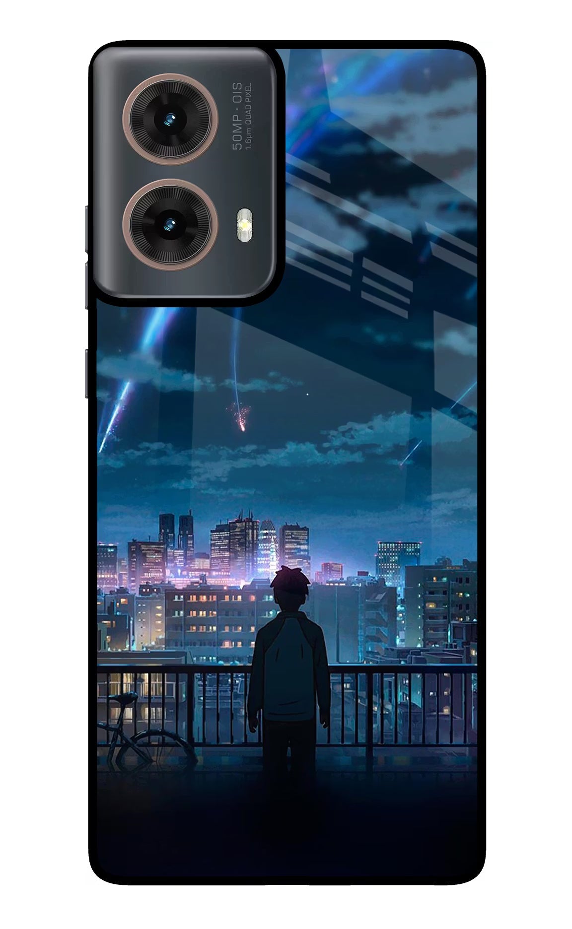 Anime Motorola G85 Glass Case Back Cover by Casekaro