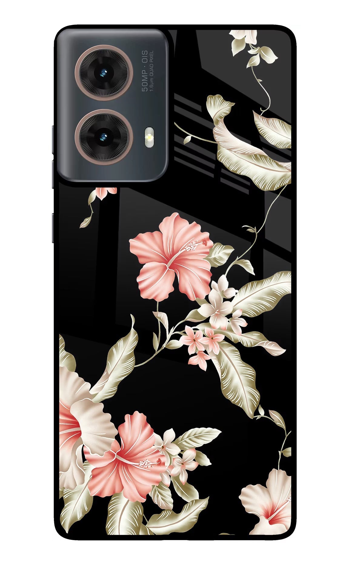 Flowers Motorola G85 Glass Case Back Cover by Casekaro
