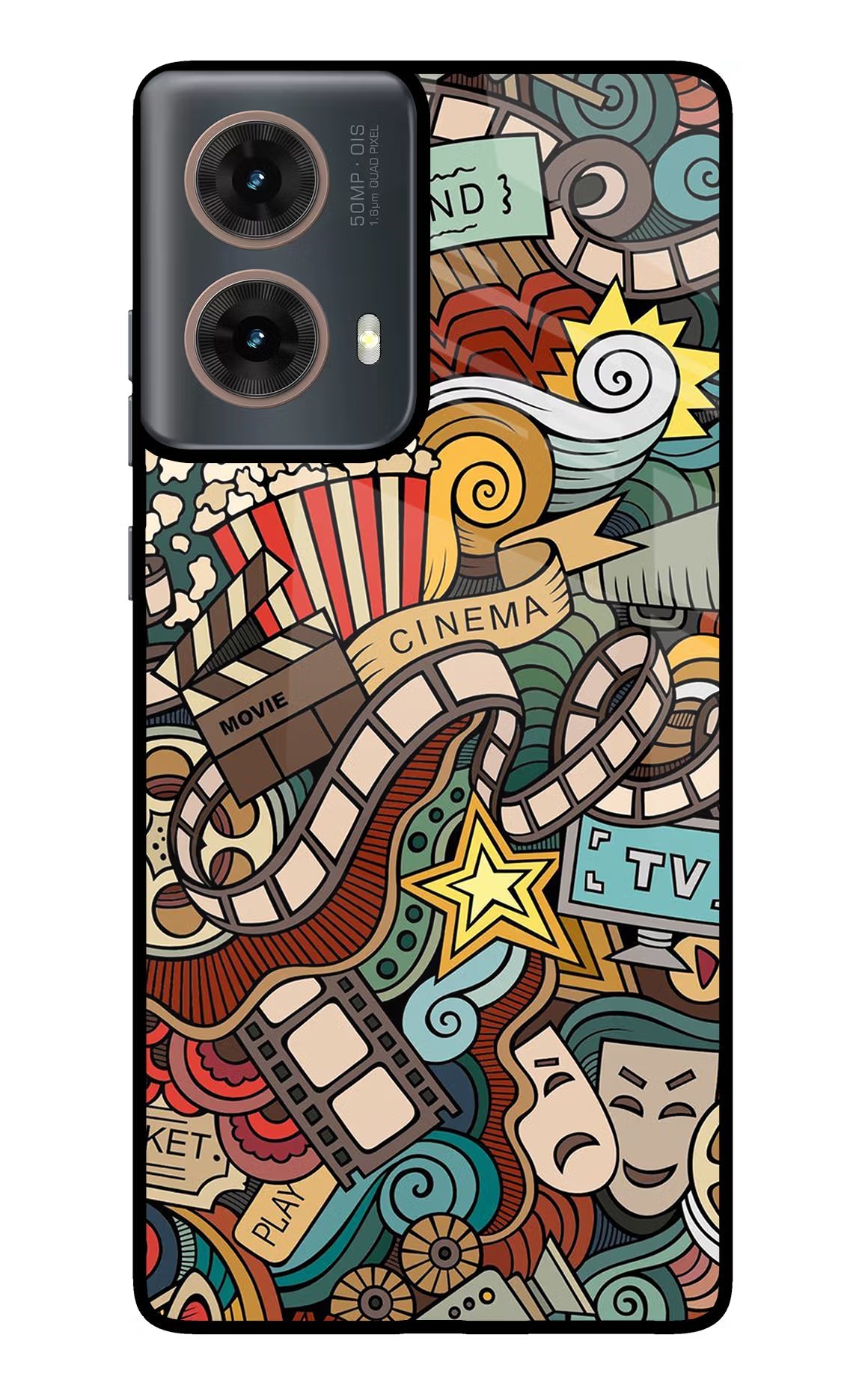 Cinema Abstract Motorola G85 Glass Case Back Cover by Casekaro