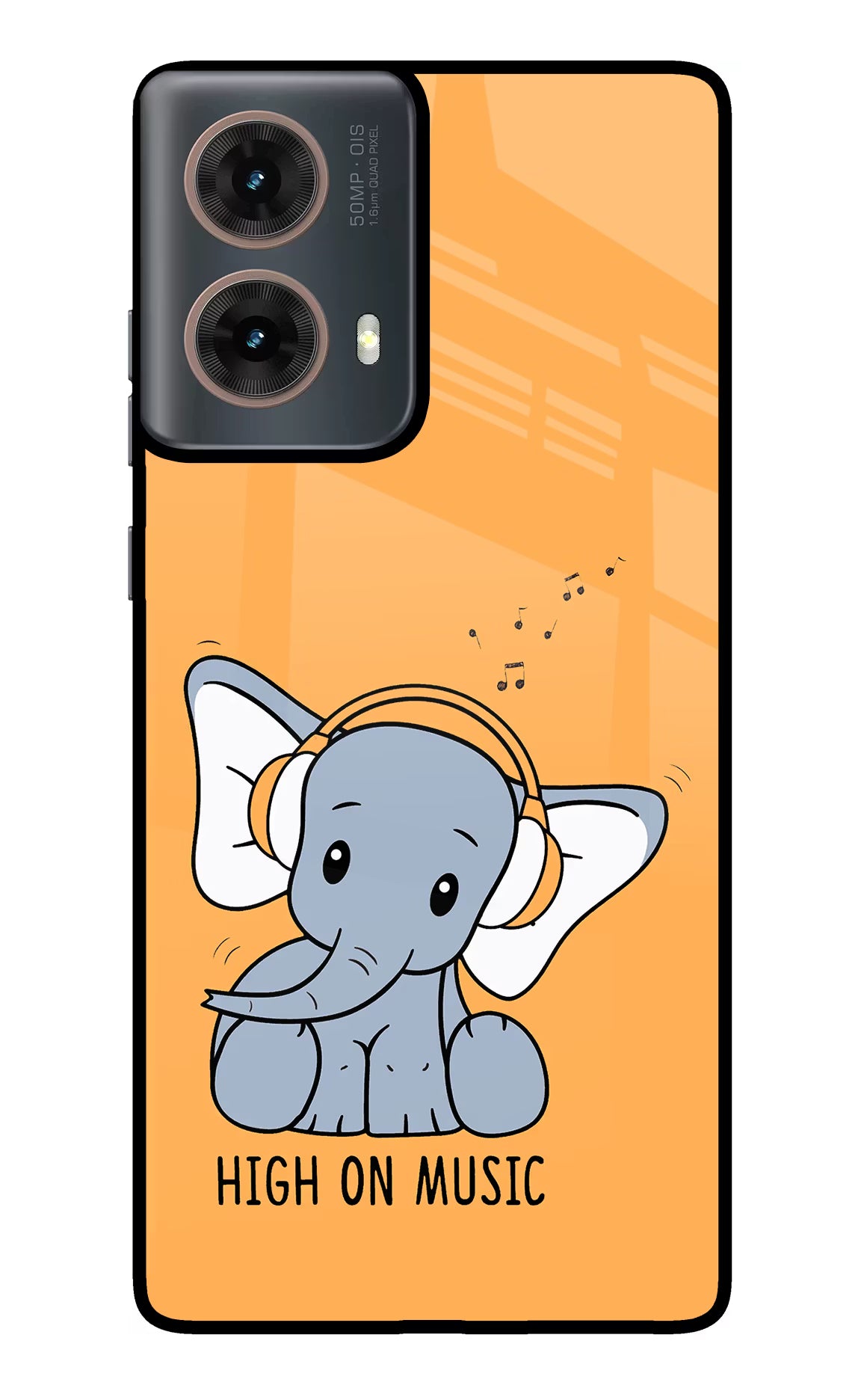 High On Music Motorola G85 Glass Case Back Cover by Casekaro