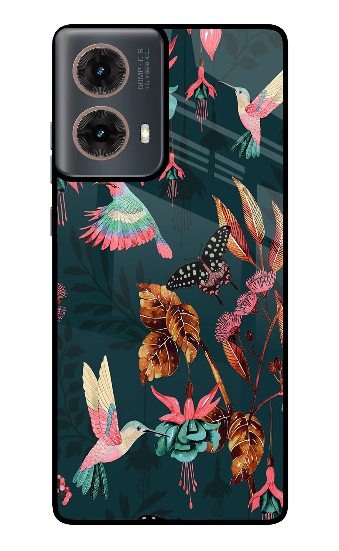 Birds Motorola G85 Glass Case Back Cover by Casekaro