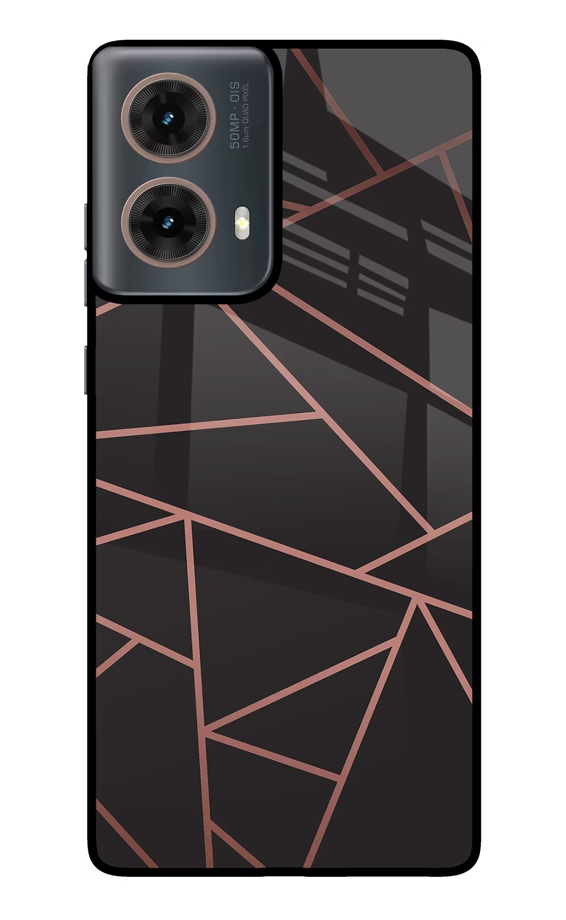 Geometric Pattern Motorola G85 Glass Case Back Cover by Casekaro