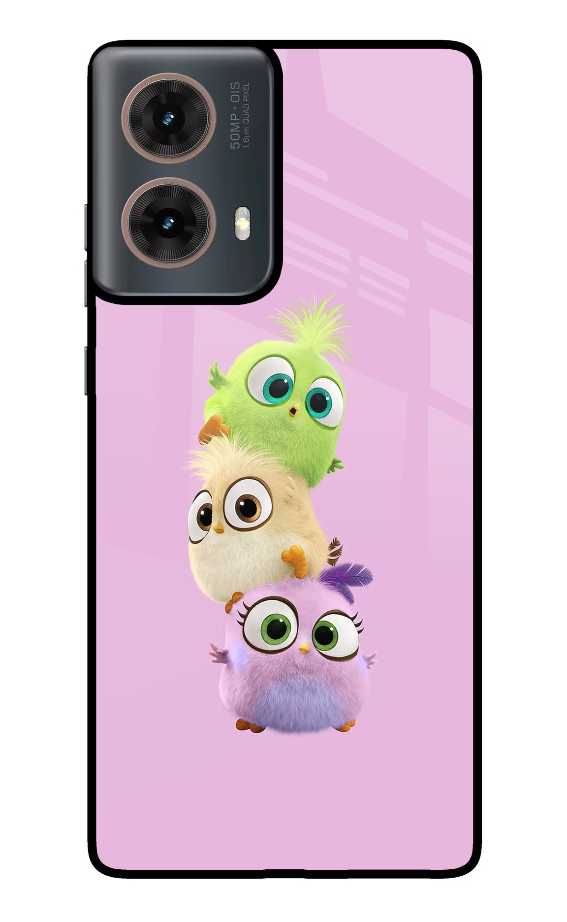 Cute Little Birds Motorola G85 Glass Case Back Cover by Casekaro
