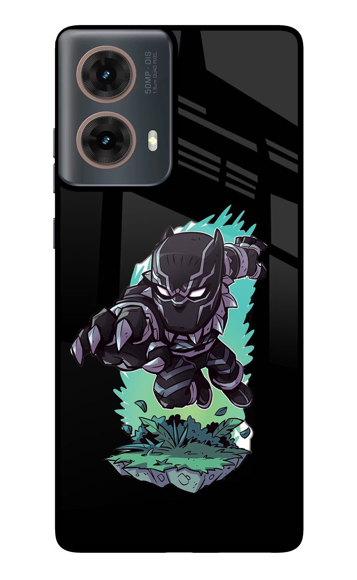 Black Panther Motorola G85 Glass Case Back Cover by Casekaro