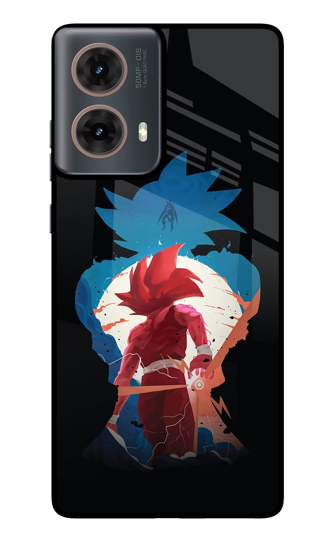 Goku Motorola G85 Glass Case Back Cover by Casekaro