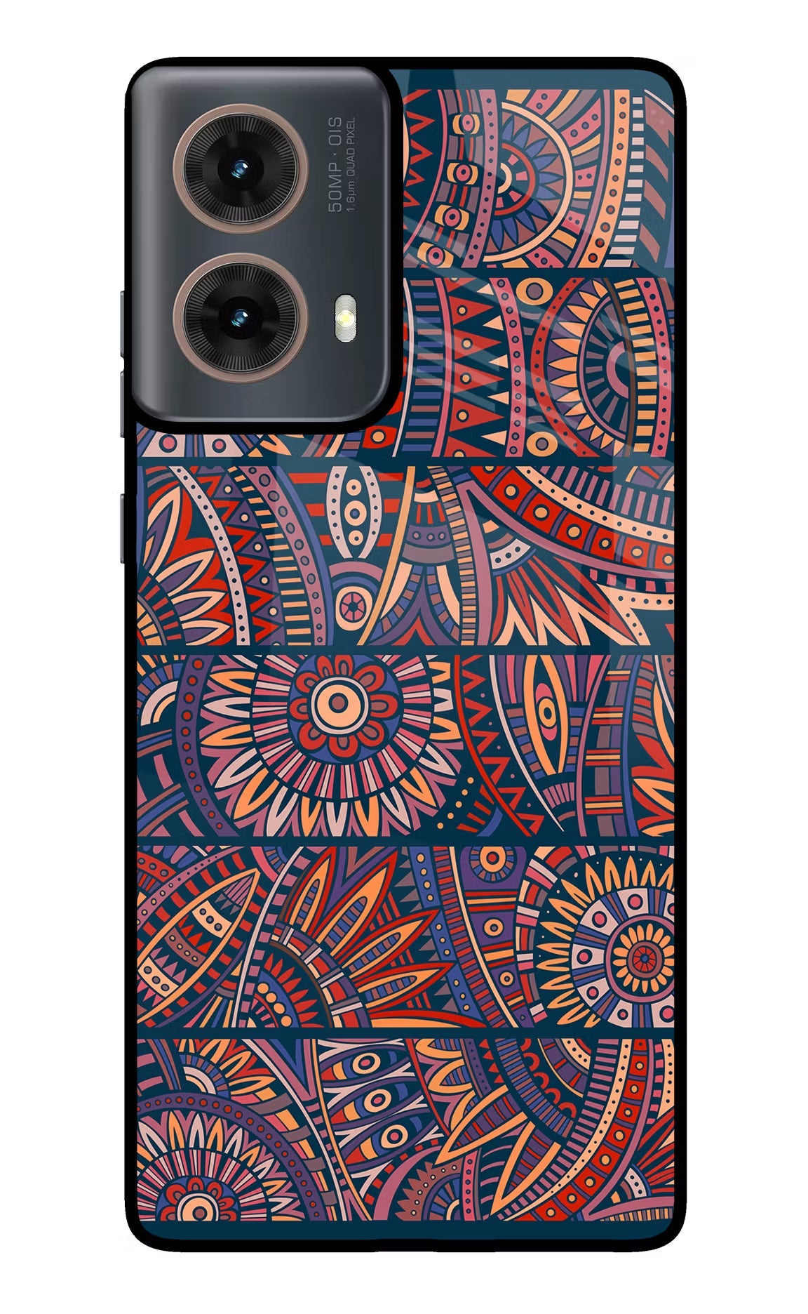 African Culture Design Motorola G85 Glass Case Back Cover by Casekaro