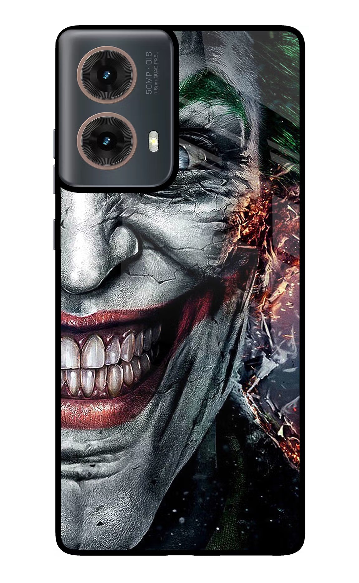 Joker Cam Motorola G85 Glass Case Back Cover by Casekaro