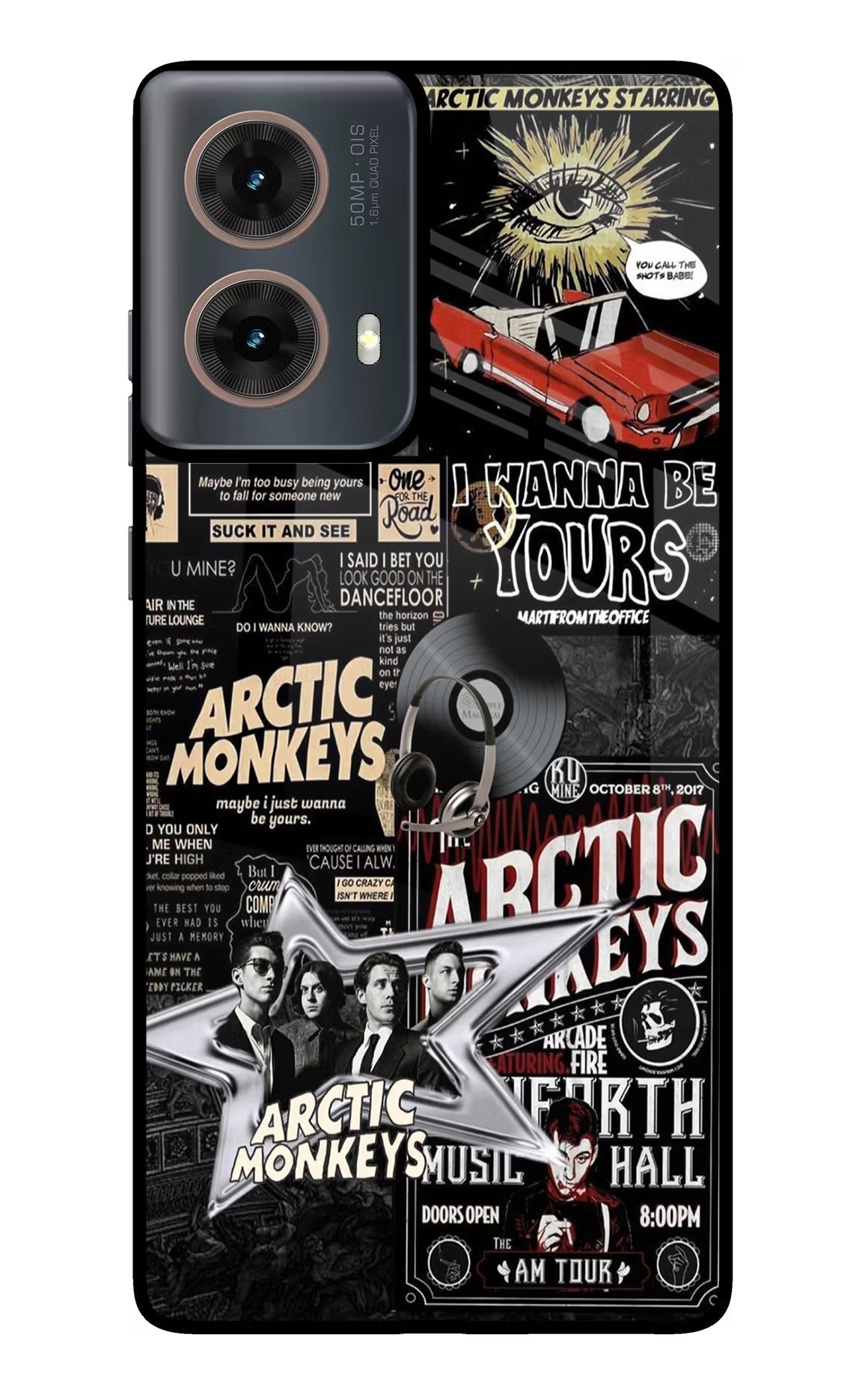 Arctic Monkeys Motorola G85 Glass Case Back Cover by Casekaro