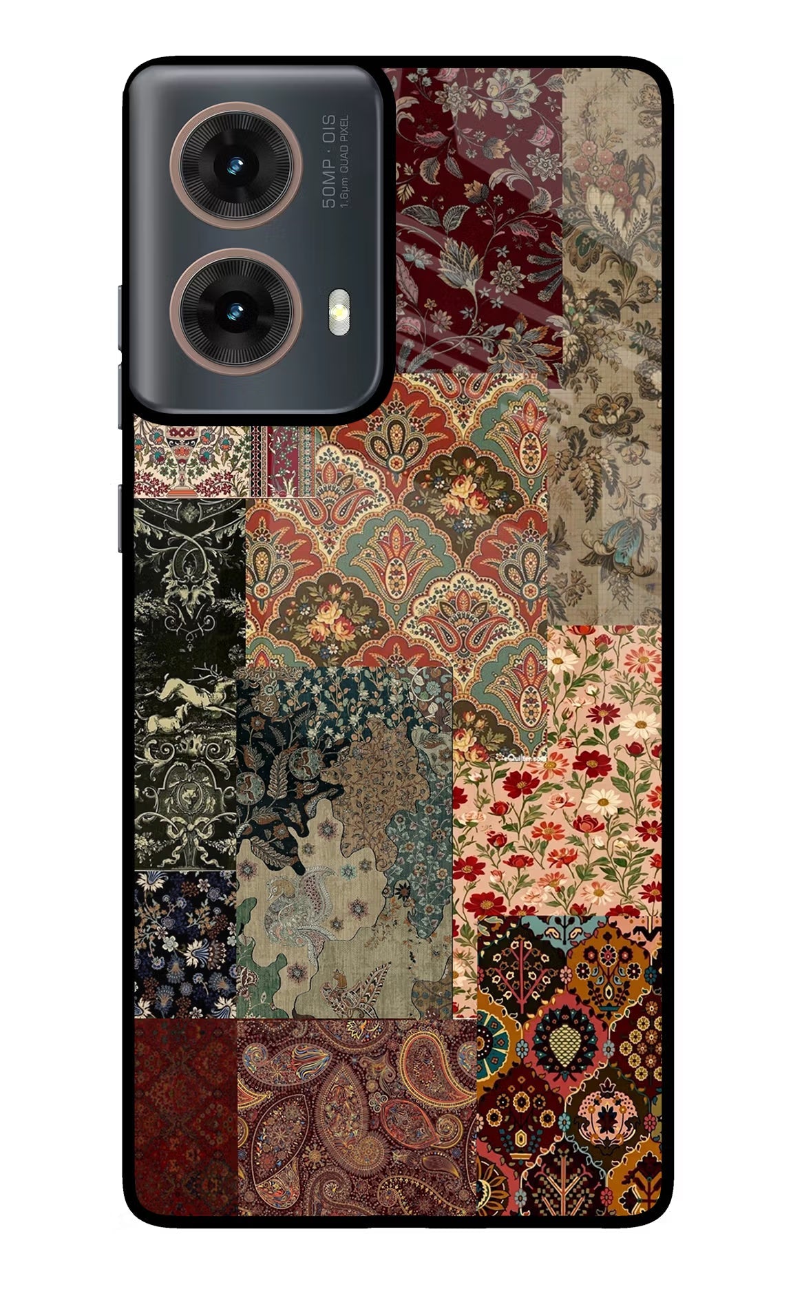 Desi Print Motorola G85 Glass Case Back Cover by Casekaro