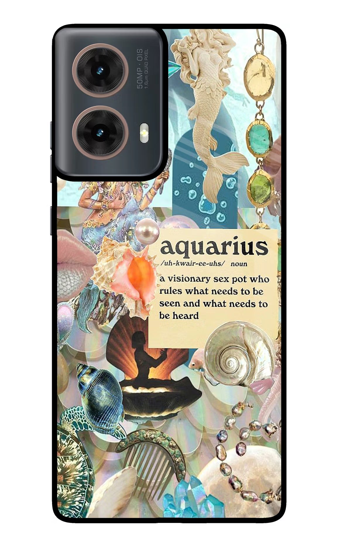 Aquarius Zodiac Motorola G85 Glass Case Back Cover by Casekaro