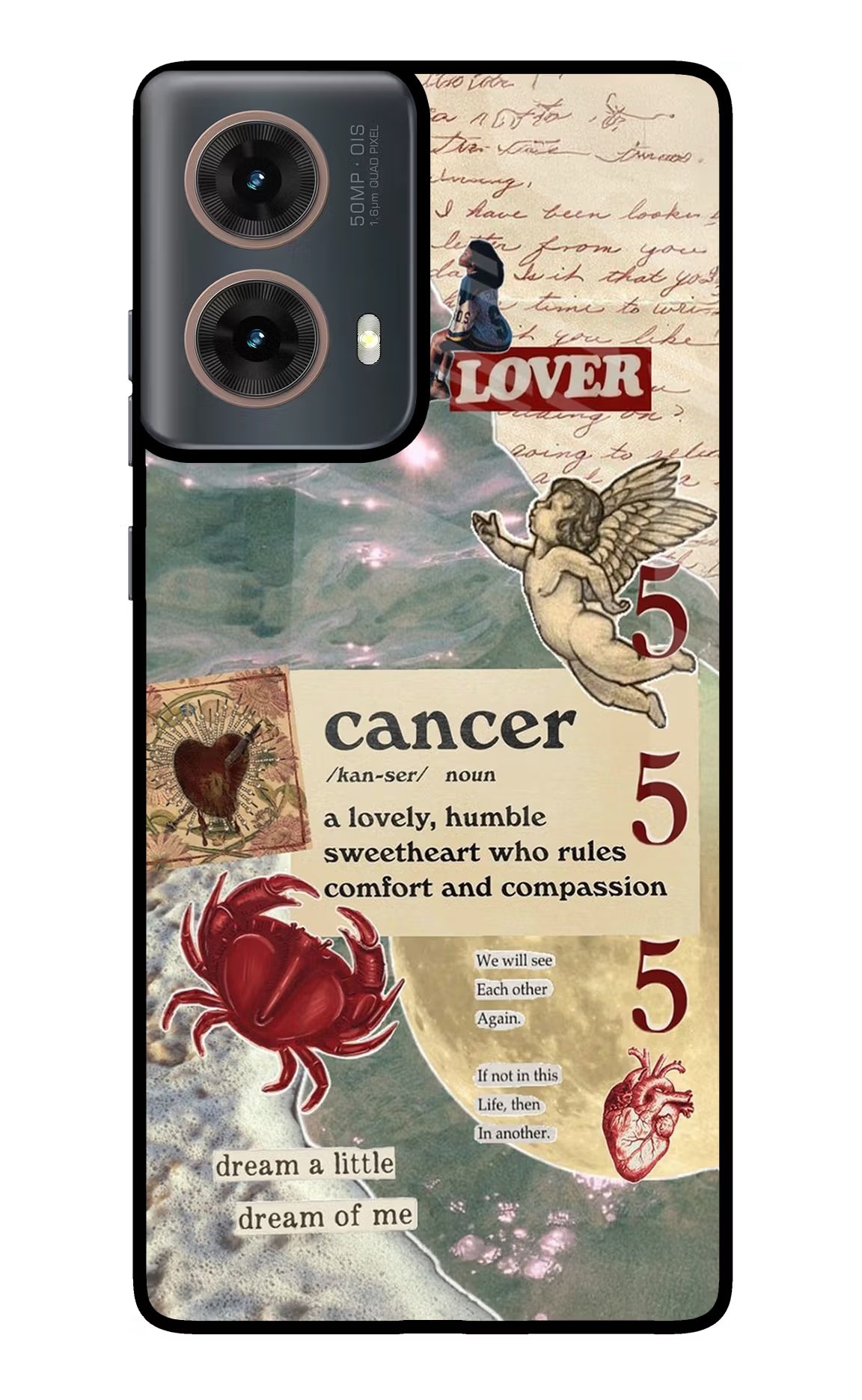Cancer Zodiac Motorola G85 Glass Case Back Cover by Casekaro