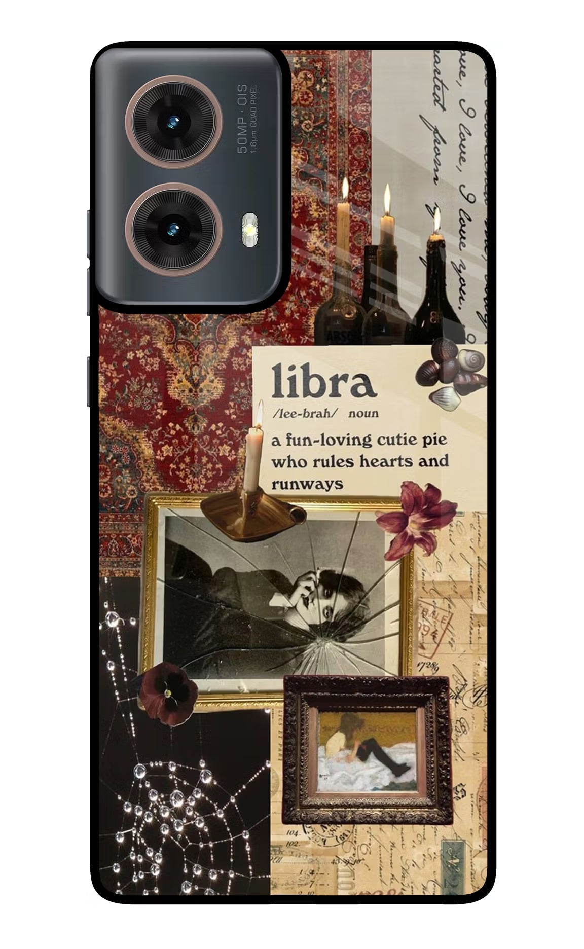 Libra Zodiac Motorola G85 Glass Case Back Cover by Casekaro