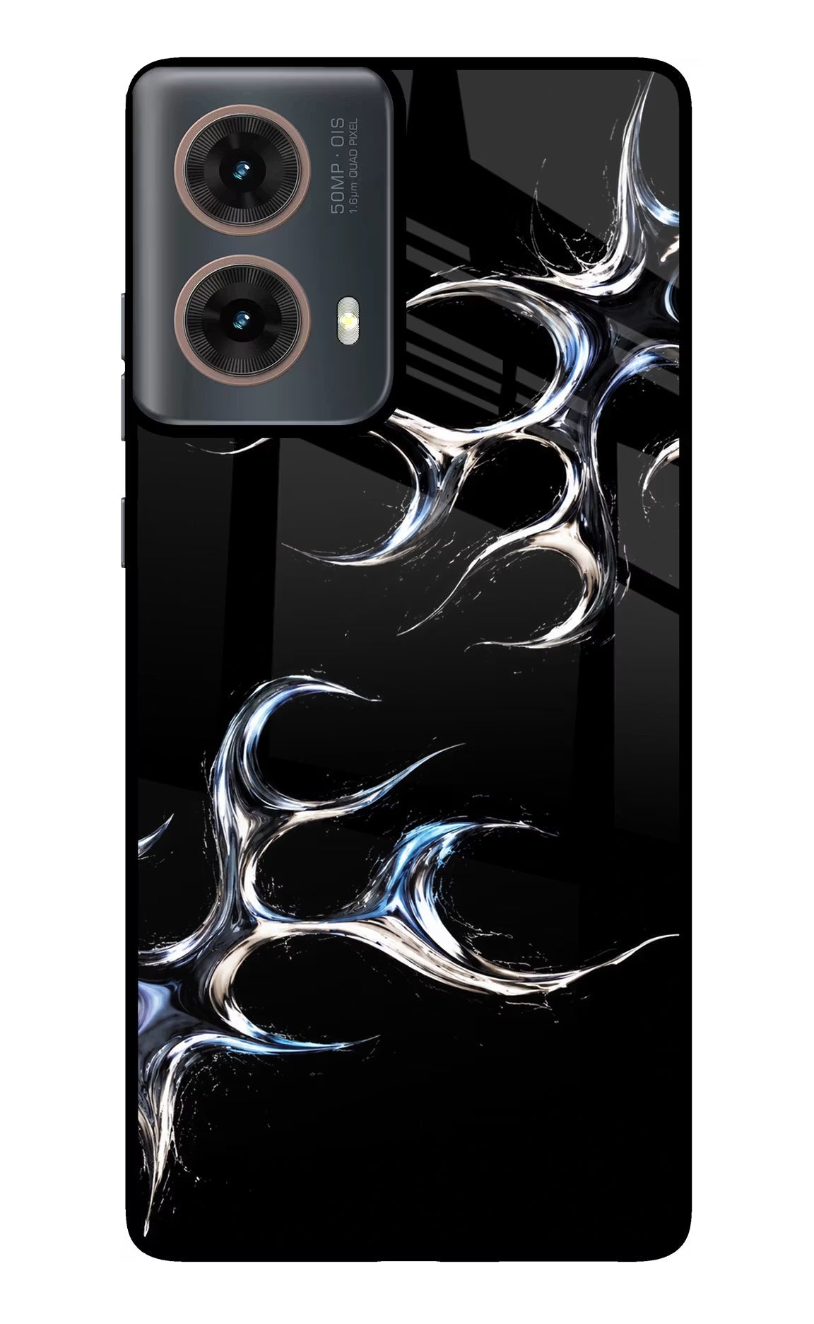 Chrome Tribal Motorola G85 Glass Case Back Cover by Casekaro