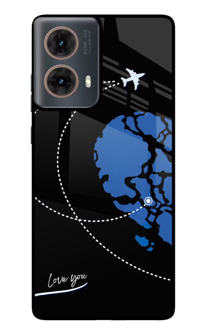 Love Orbit Motorola G85 Glass Case Back Cover by Casekaro