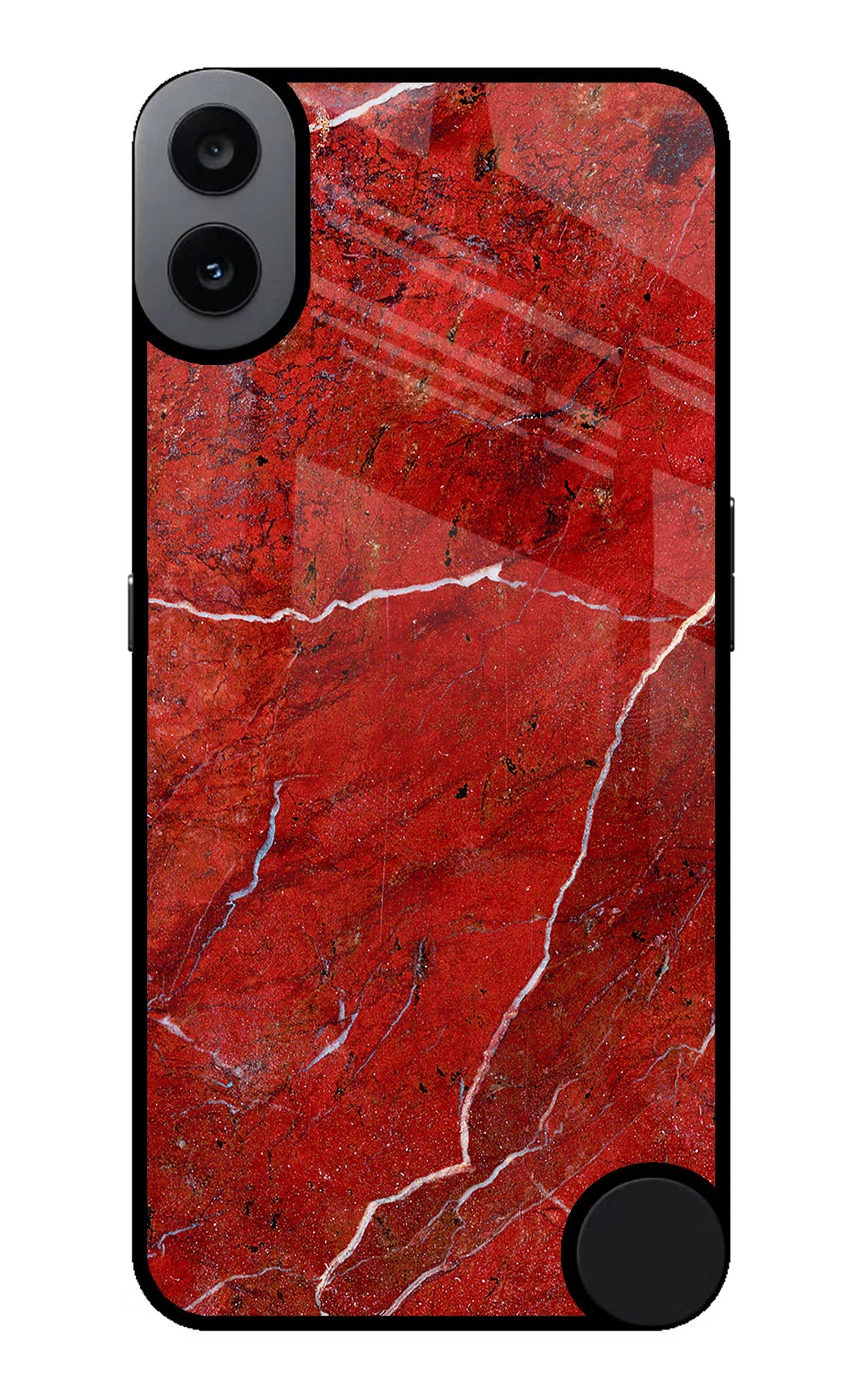 Red Marble Design CMF by Nothing Phone 1 Glass Case