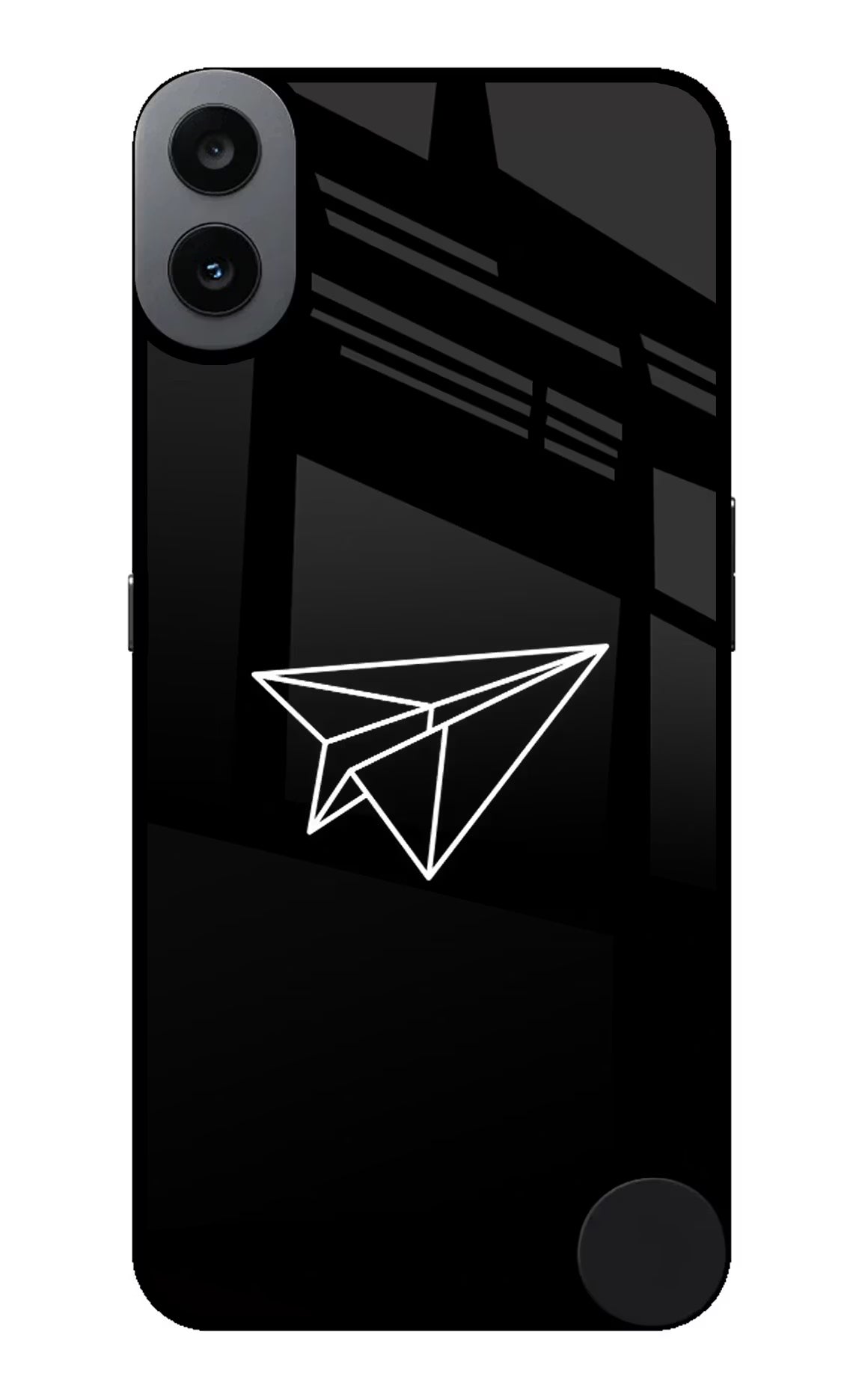Paper Plane White CMF by Nothing Phone 1 Glass Case