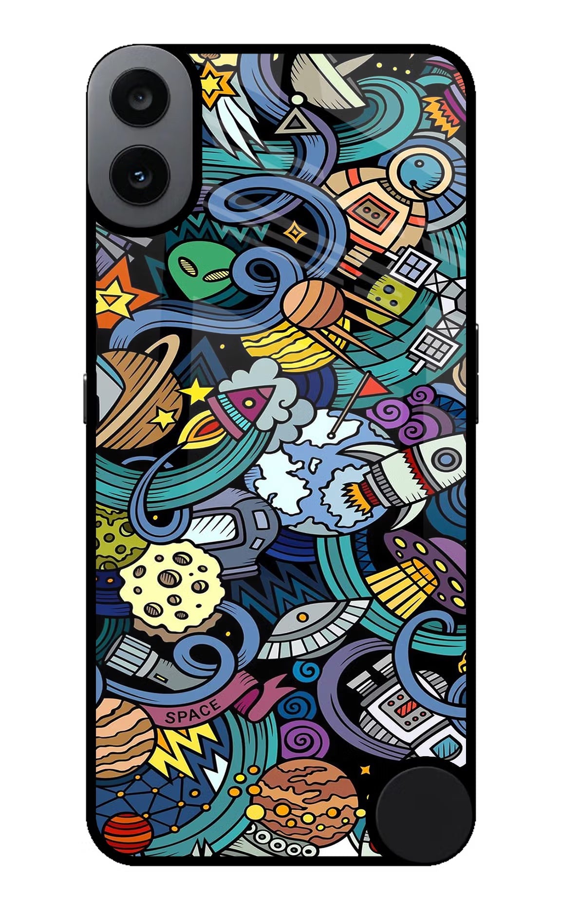 Space Abstract CMF by Nothing Phone 1 Glass Case Back Cover by Casekaro